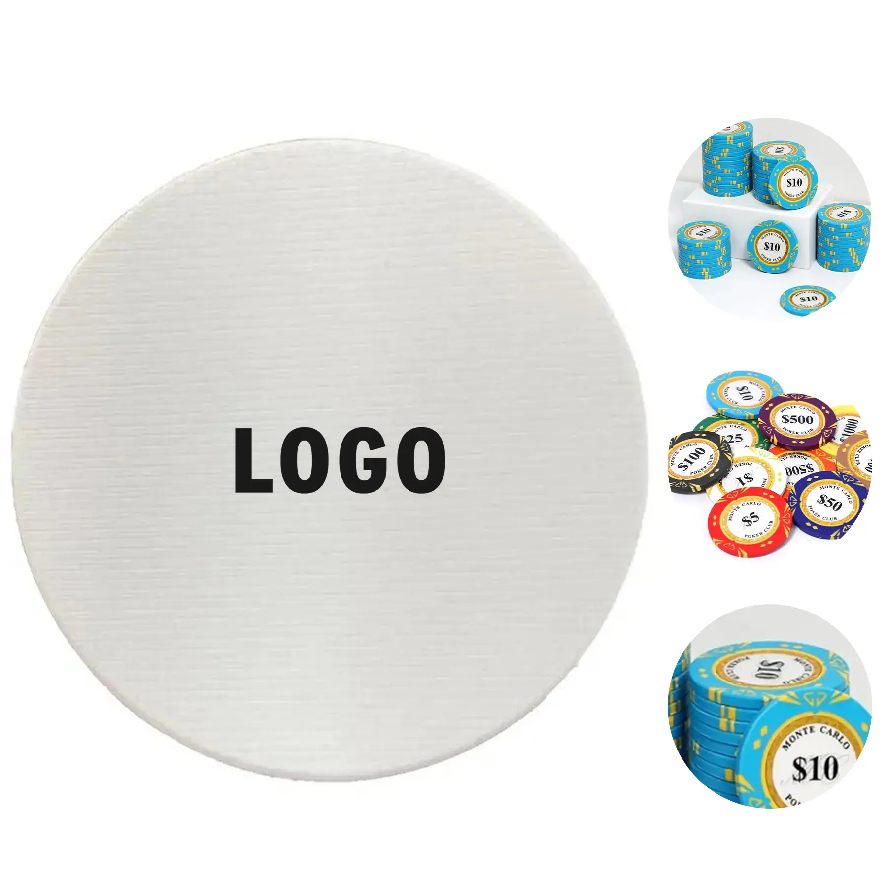 Personalized Ceramic Poker Chips Set Club Casino Gaming 2