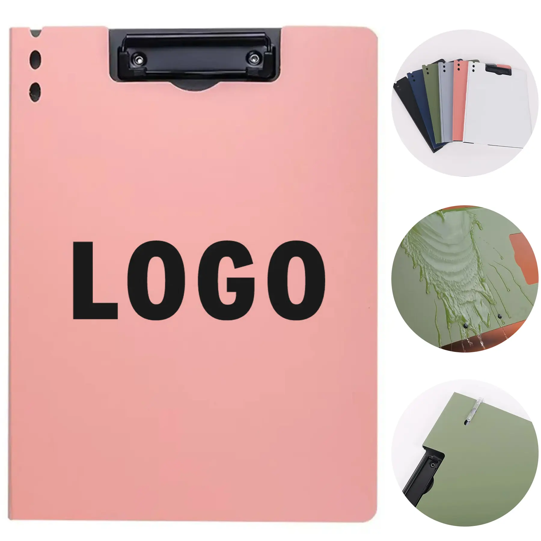 Sturdy Portable Clipboard Folder Metal Clip Office School 2