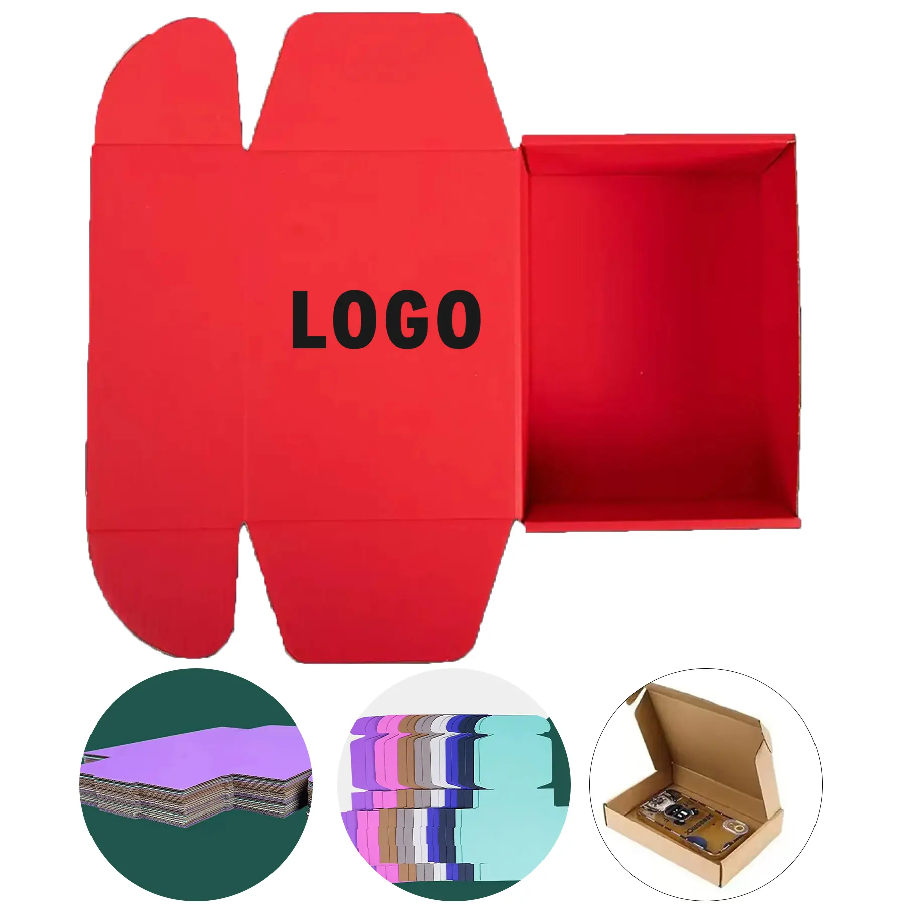 Eco Friendly Bright Corrugated Cardboard Gift Shipping Boxes 2