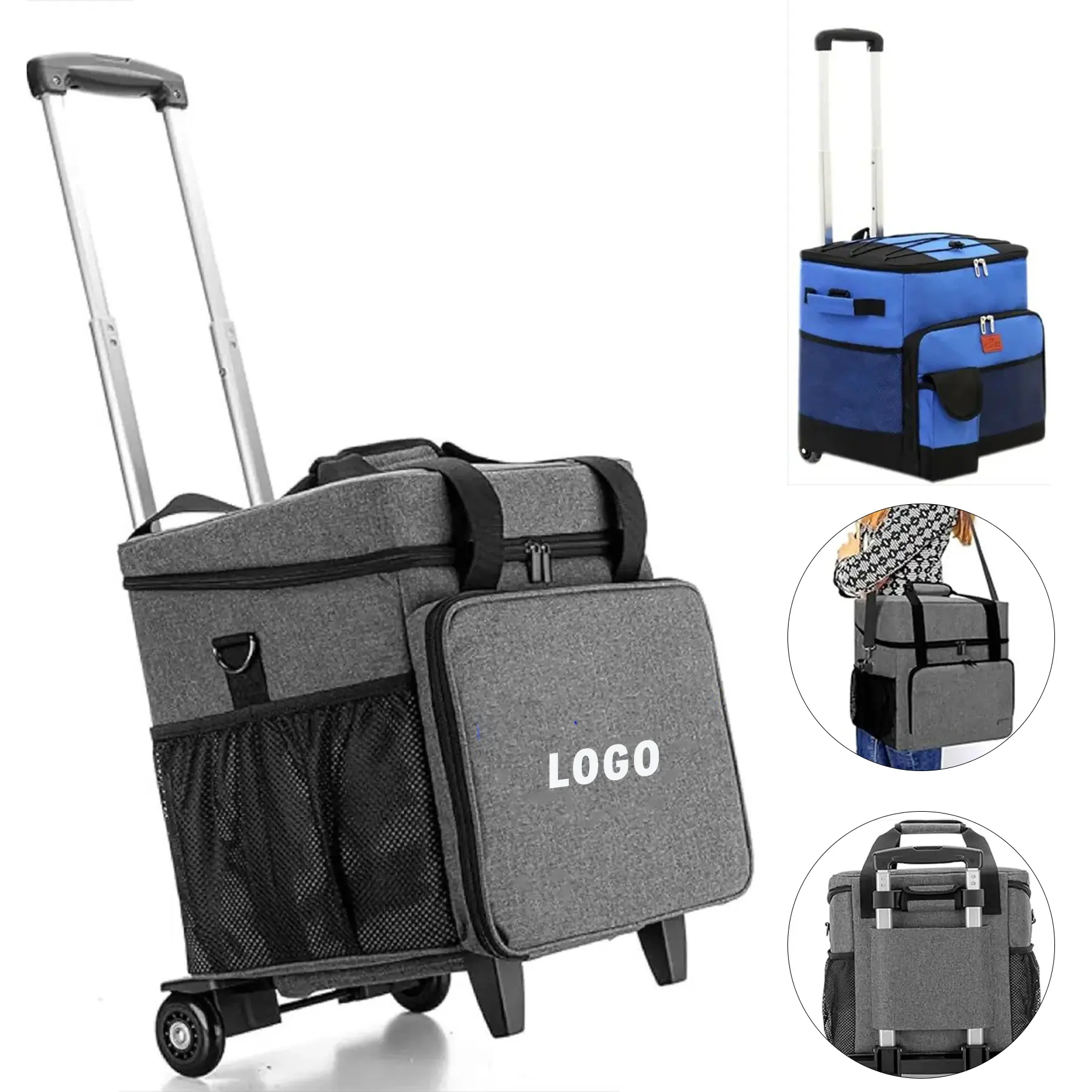 35L Wheeled Detachable Cooler Cart Travel Bag 2