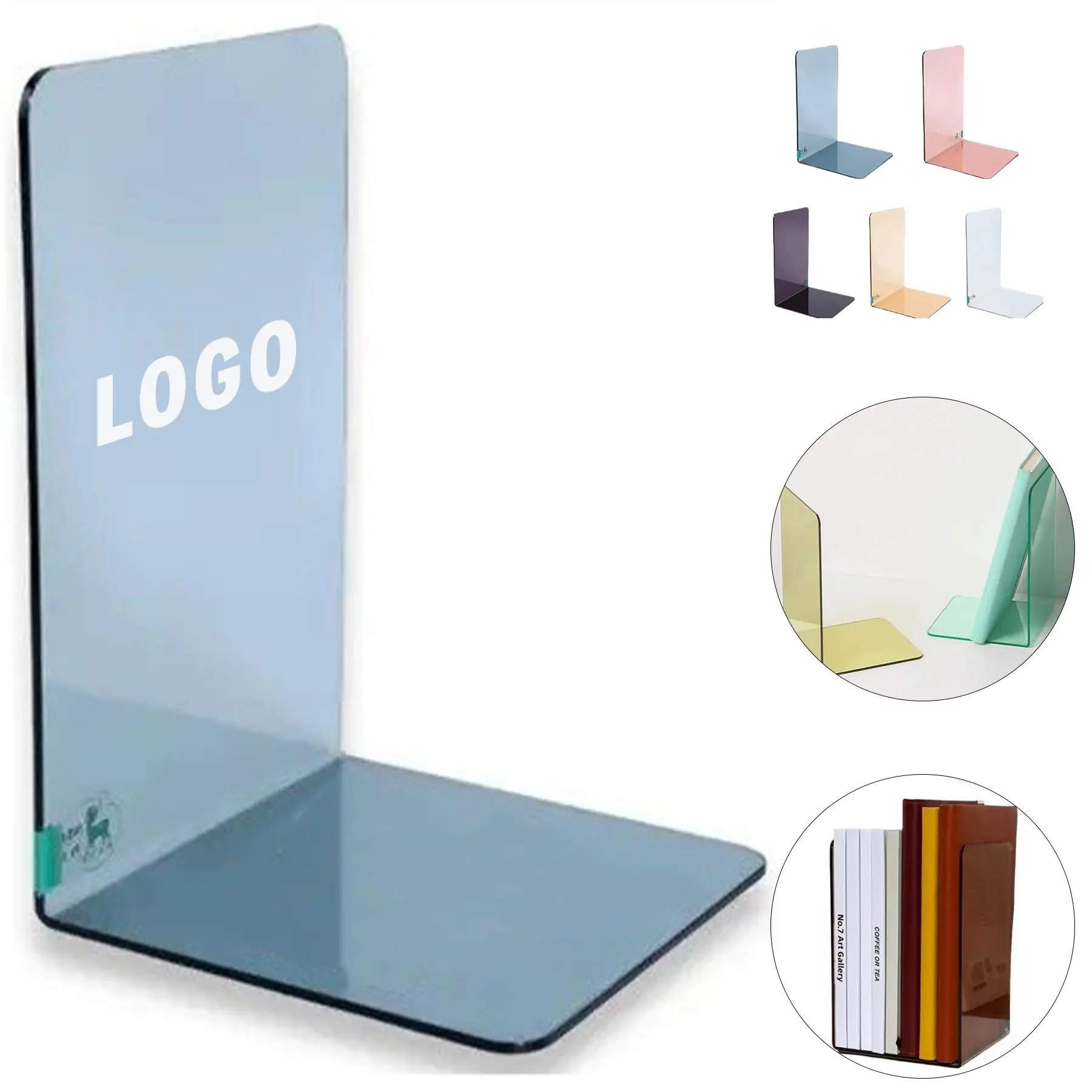 Multicolor Acrylic Book Support Organizer Shelf Accessory 2