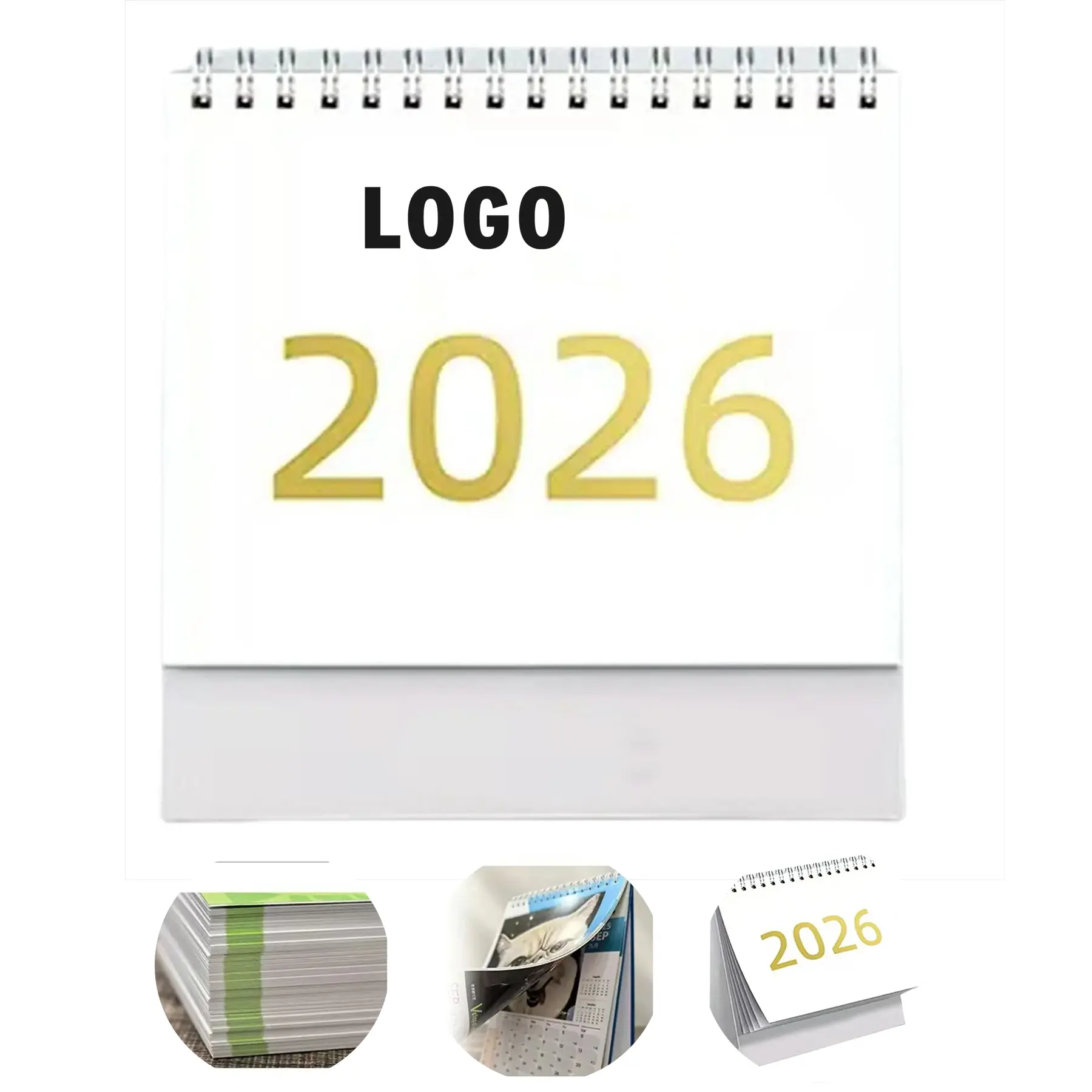 Personalized Promotional Desk Calendar Featuring Your Logo 2