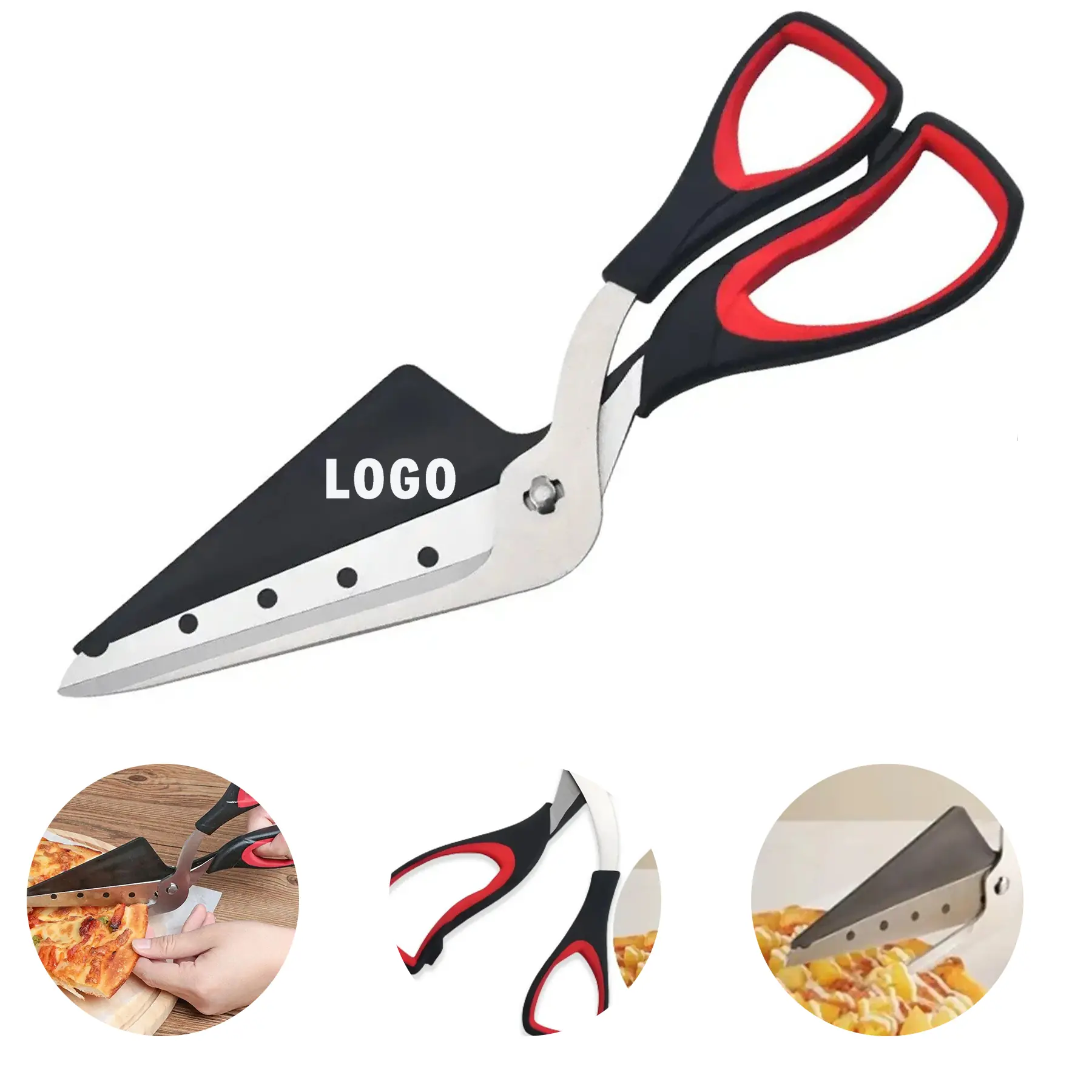 Stainless Steel Pizza Scissor Cutter Ergonomic Handle 2