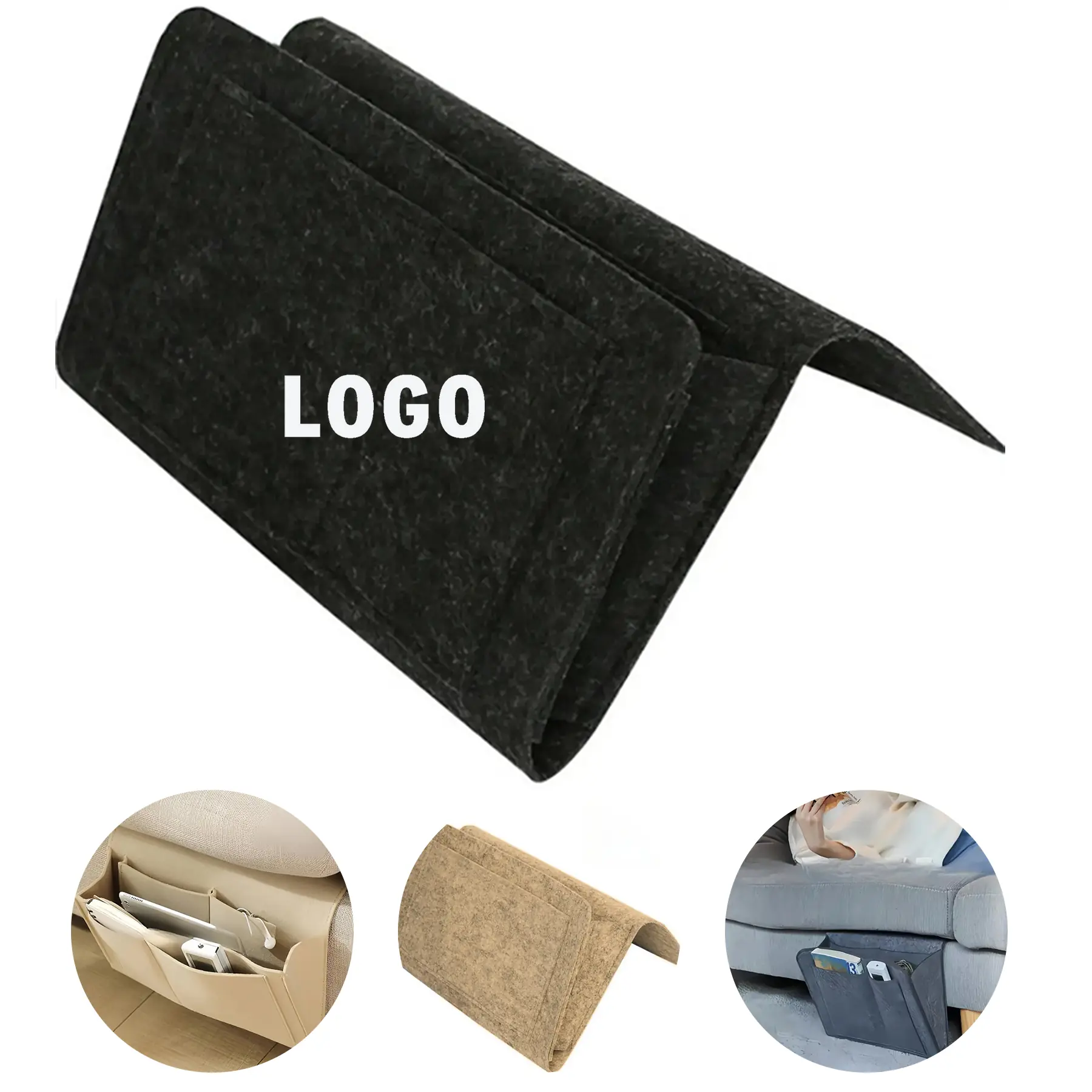 Portable Felt Headboard Storage Organizer Multi Pocket 2