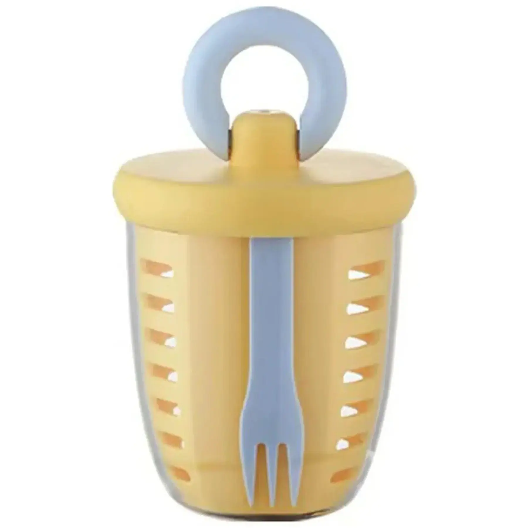 Portable Compact Salad Cup Fork Strainer Lid Set