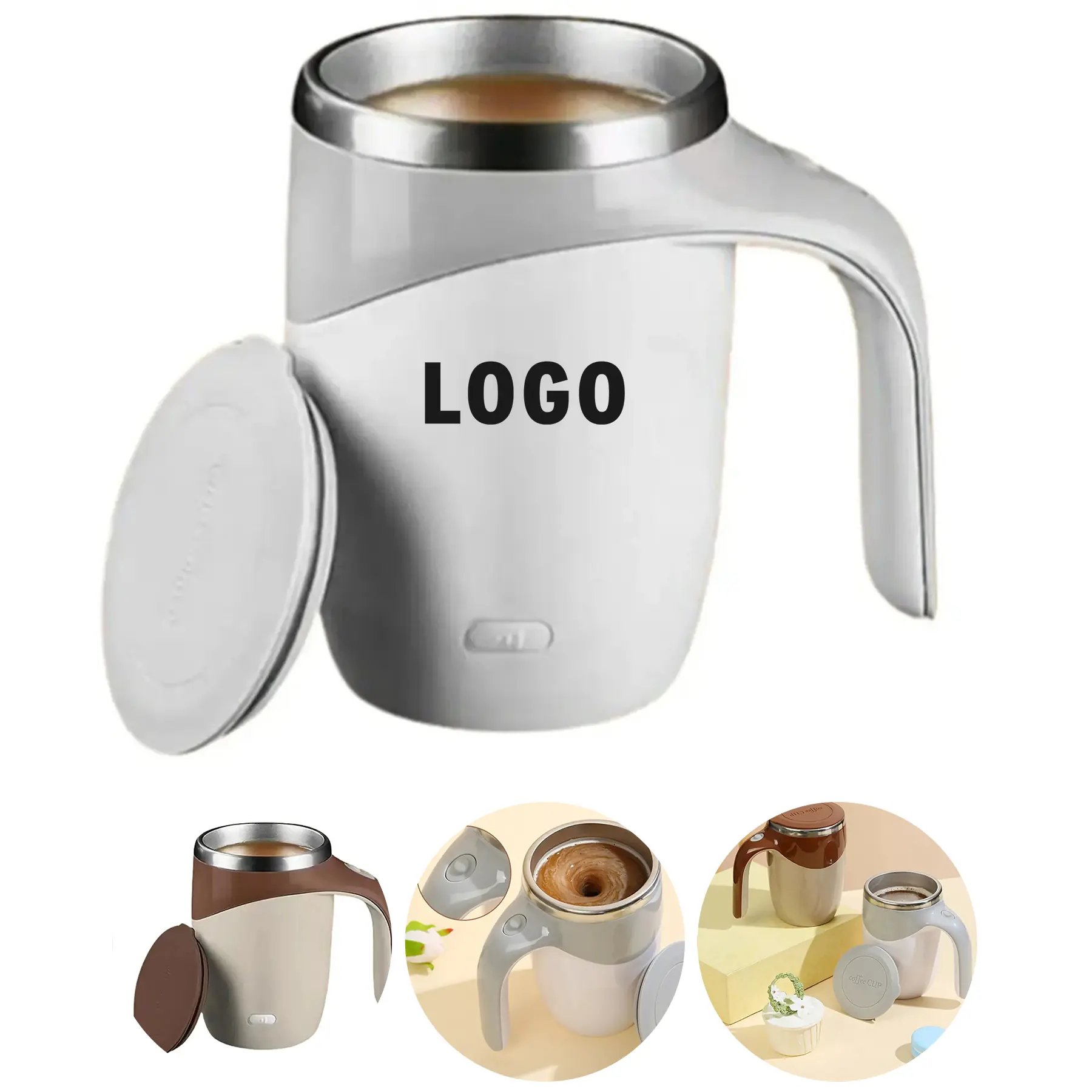 Self Stirring Battery Coffee Mug Insulated Travel Cup 2