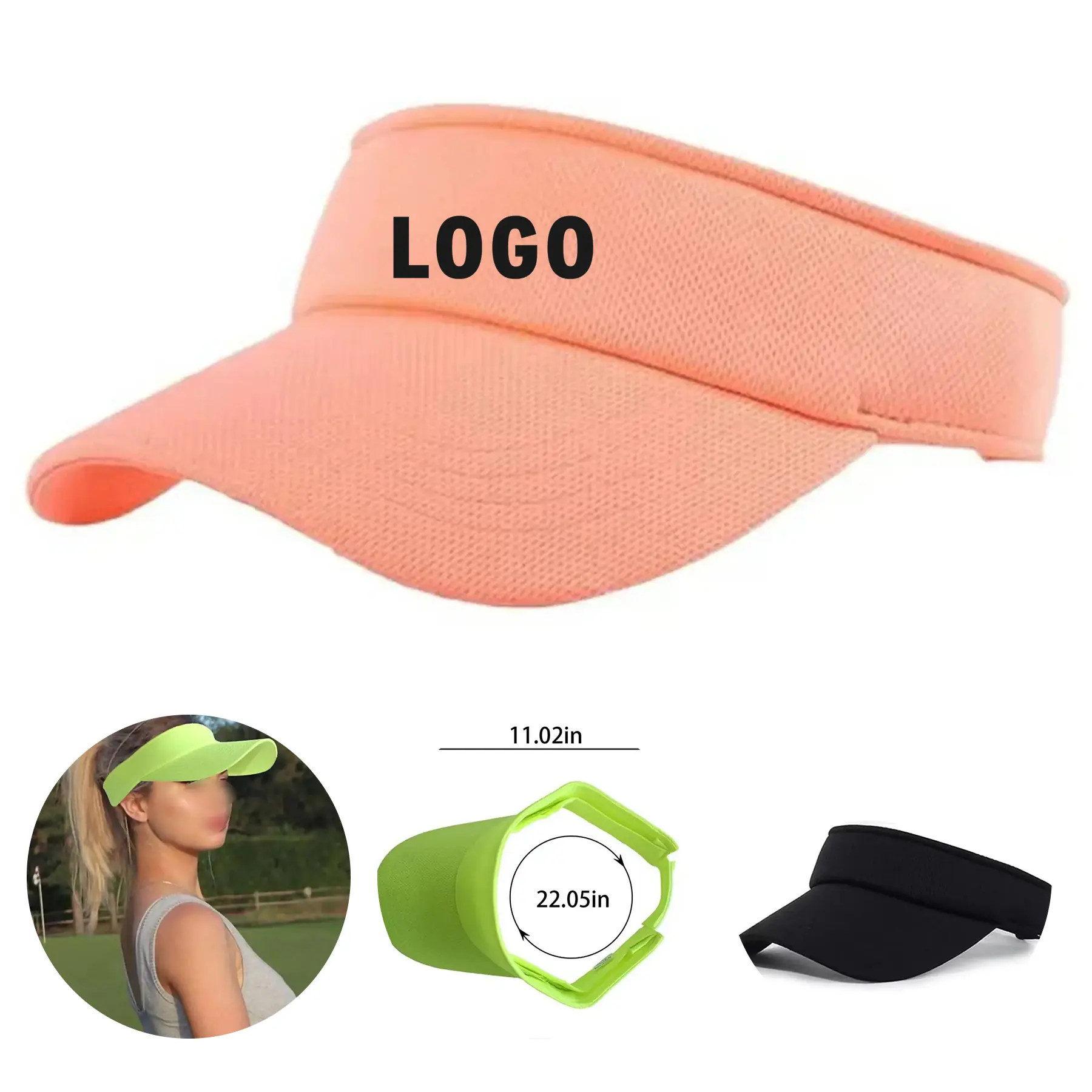 Breathable Sport Running Sun Visor with Moisture Wicking 2