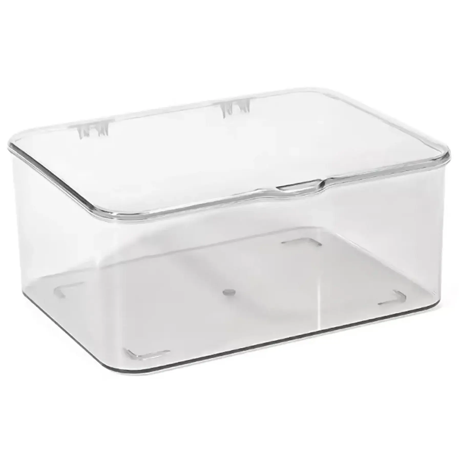 Clear Plastic Beauty Storage Box Lid Skincare Organizer