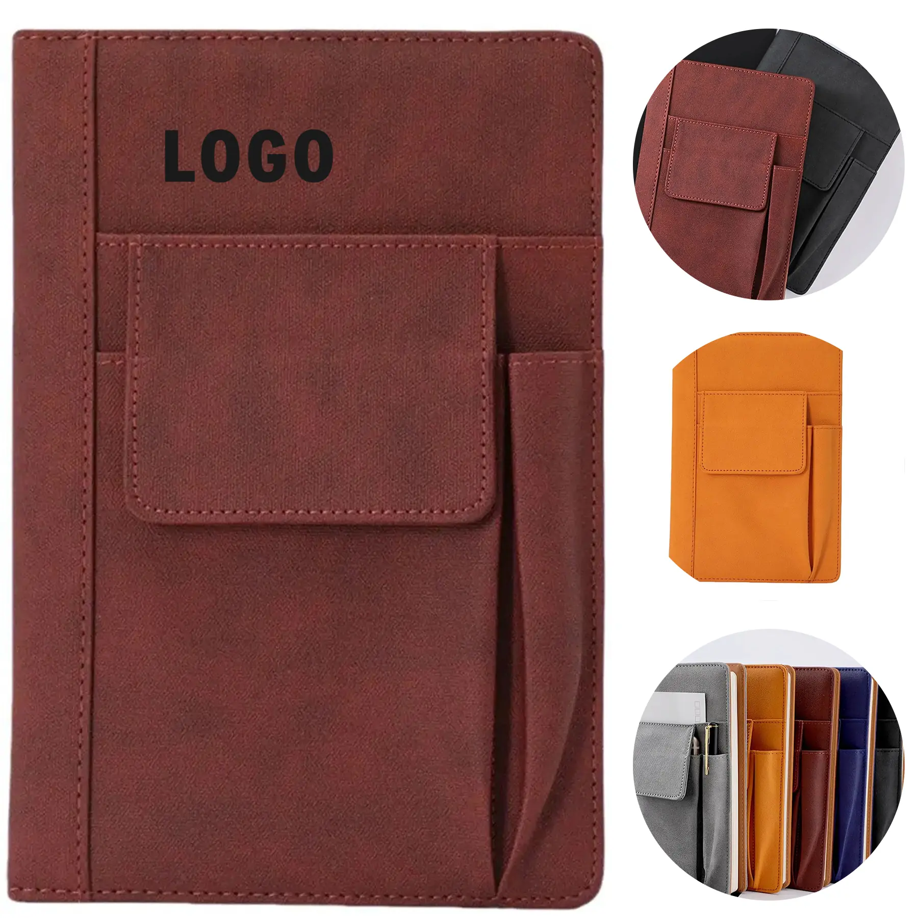 Customizable Refillable Faux Leather Journal Notebook Hardcover 2