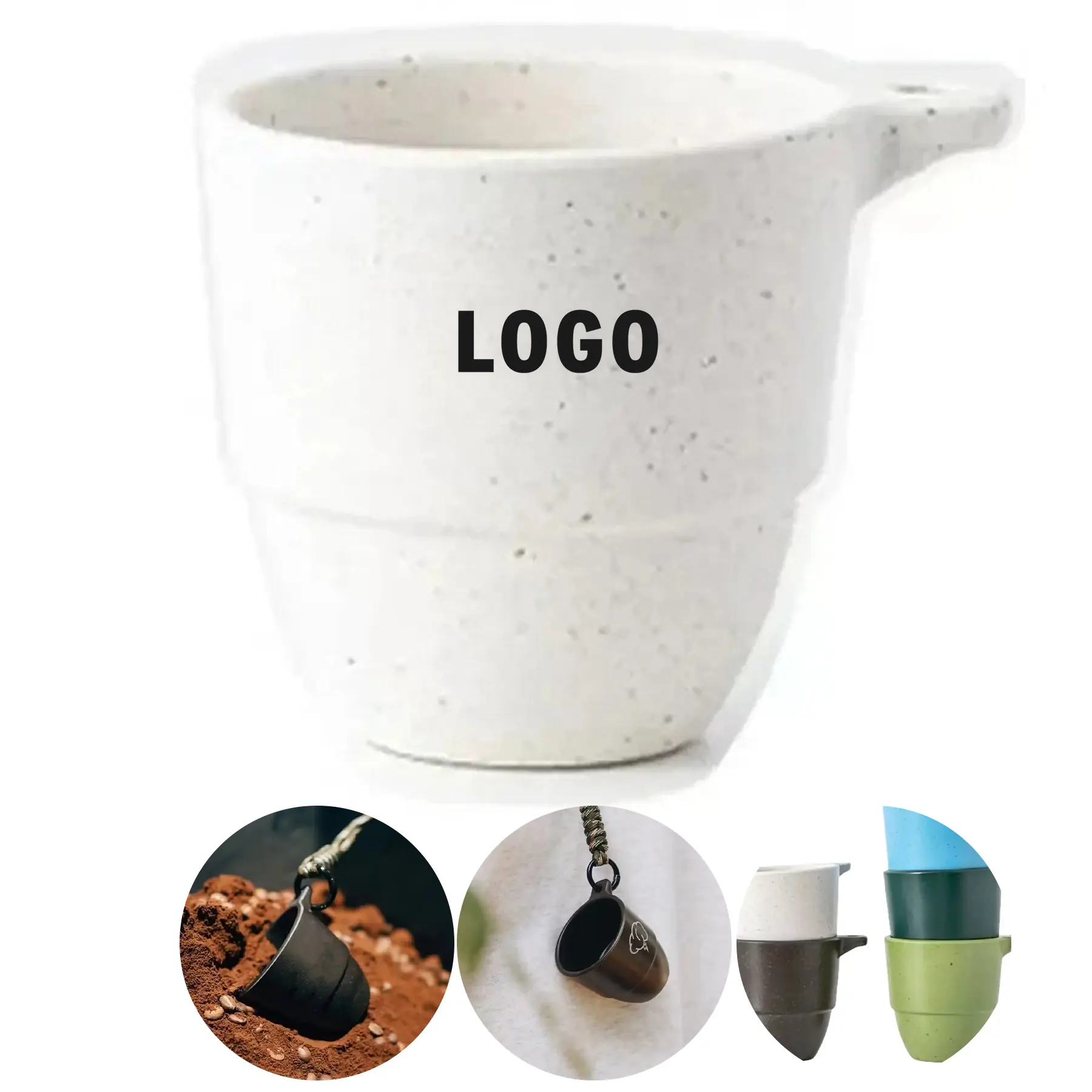 Custom Recycled Coffee Ground Mug for Outdoor Adventures 2