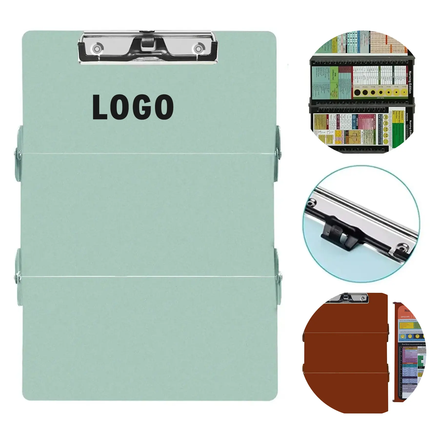 Tri Fold Nurse Clipboard 3 Panel Medical Reference 2