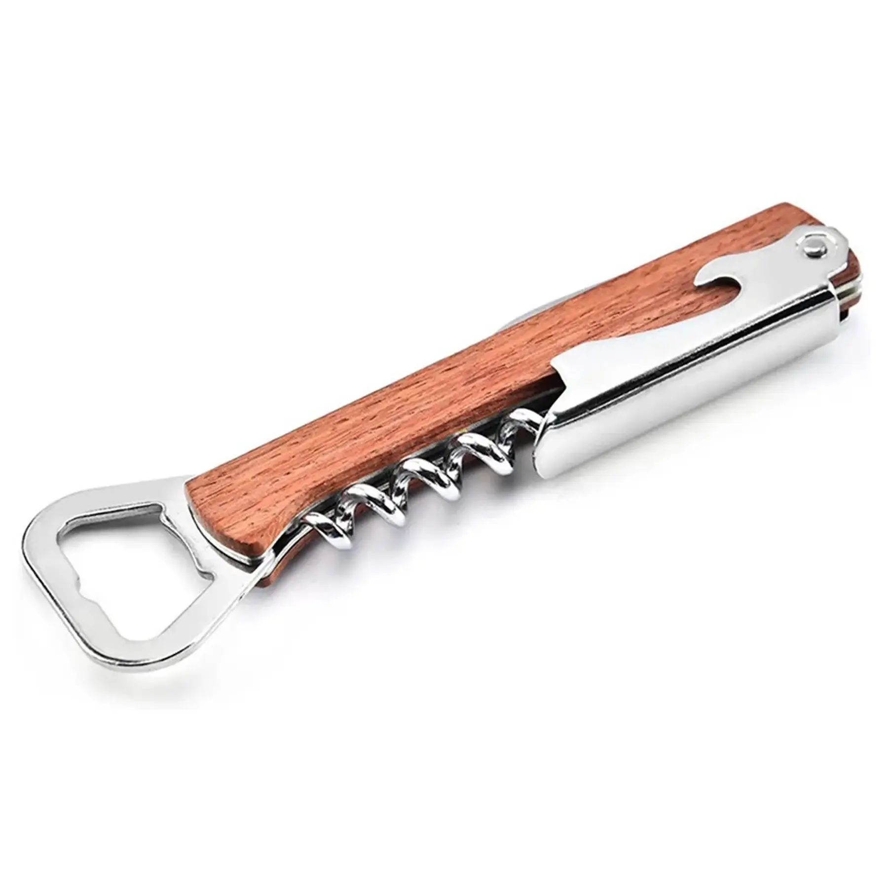 Customizable Premium Wood Corkscrew Wine Bottle Opener Set