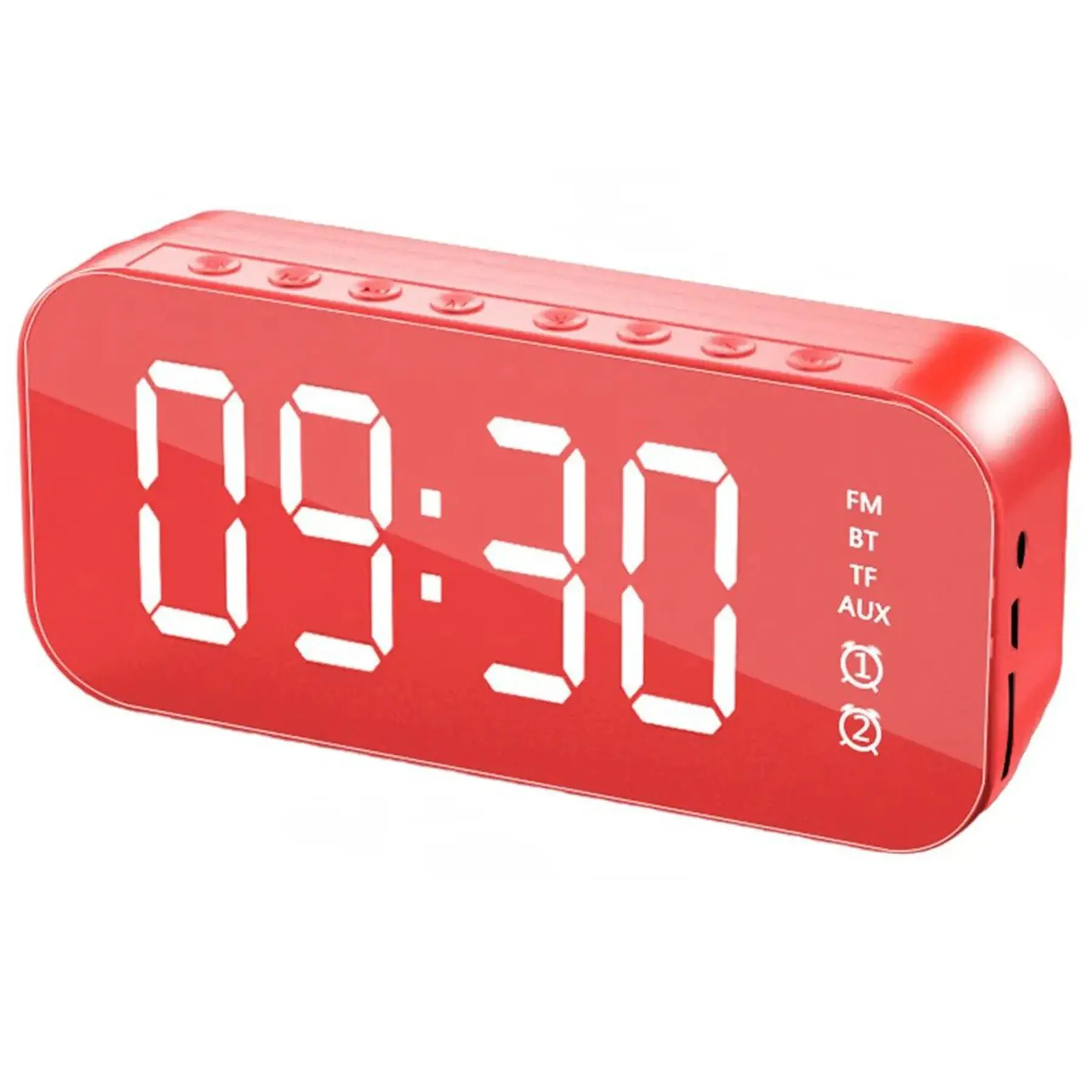 Multifunctional LED Mirror Alarm Clock Bluetooth Speaker
