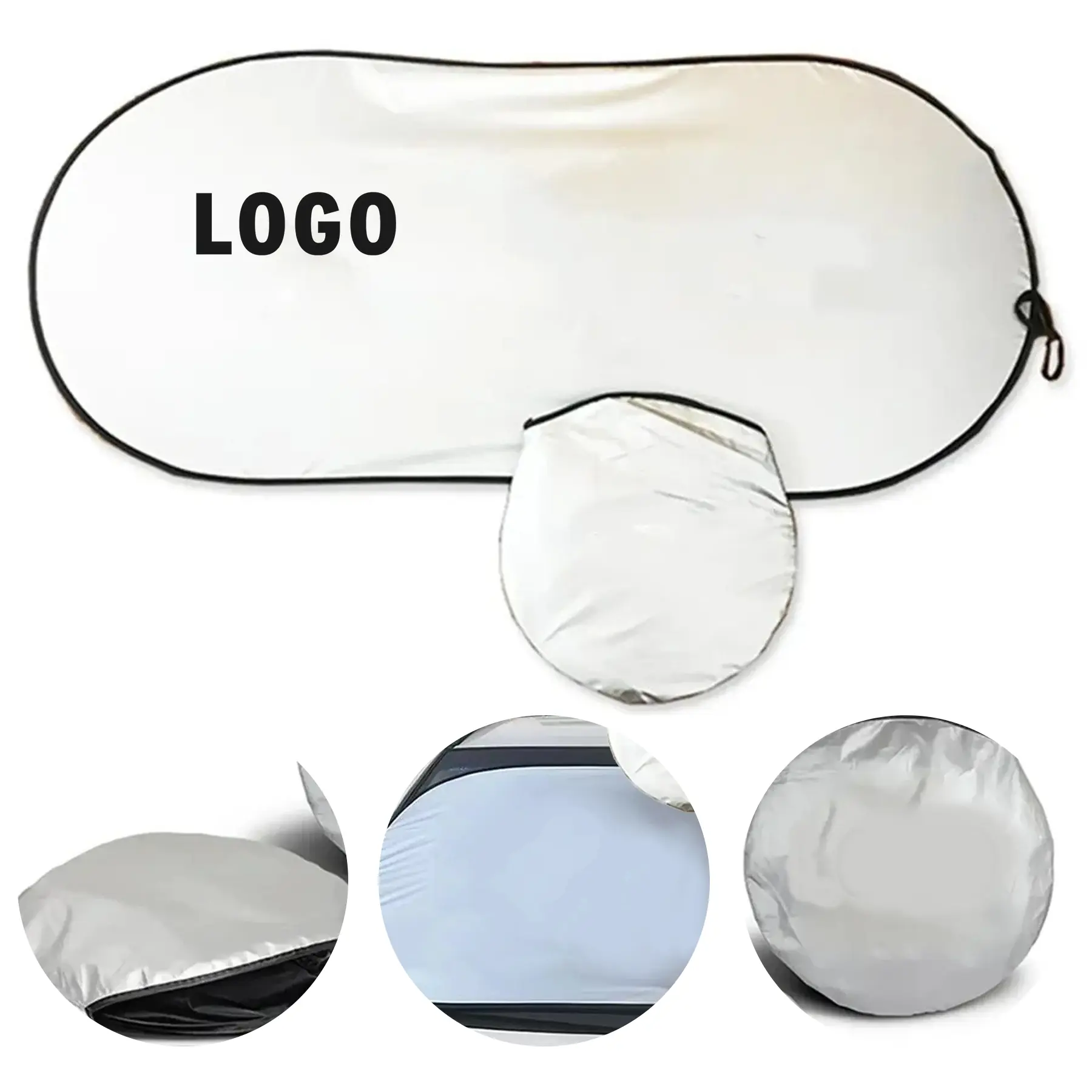 Foldable Car Sun Shade for Windshield, UV Blocking, Custom Logo 2