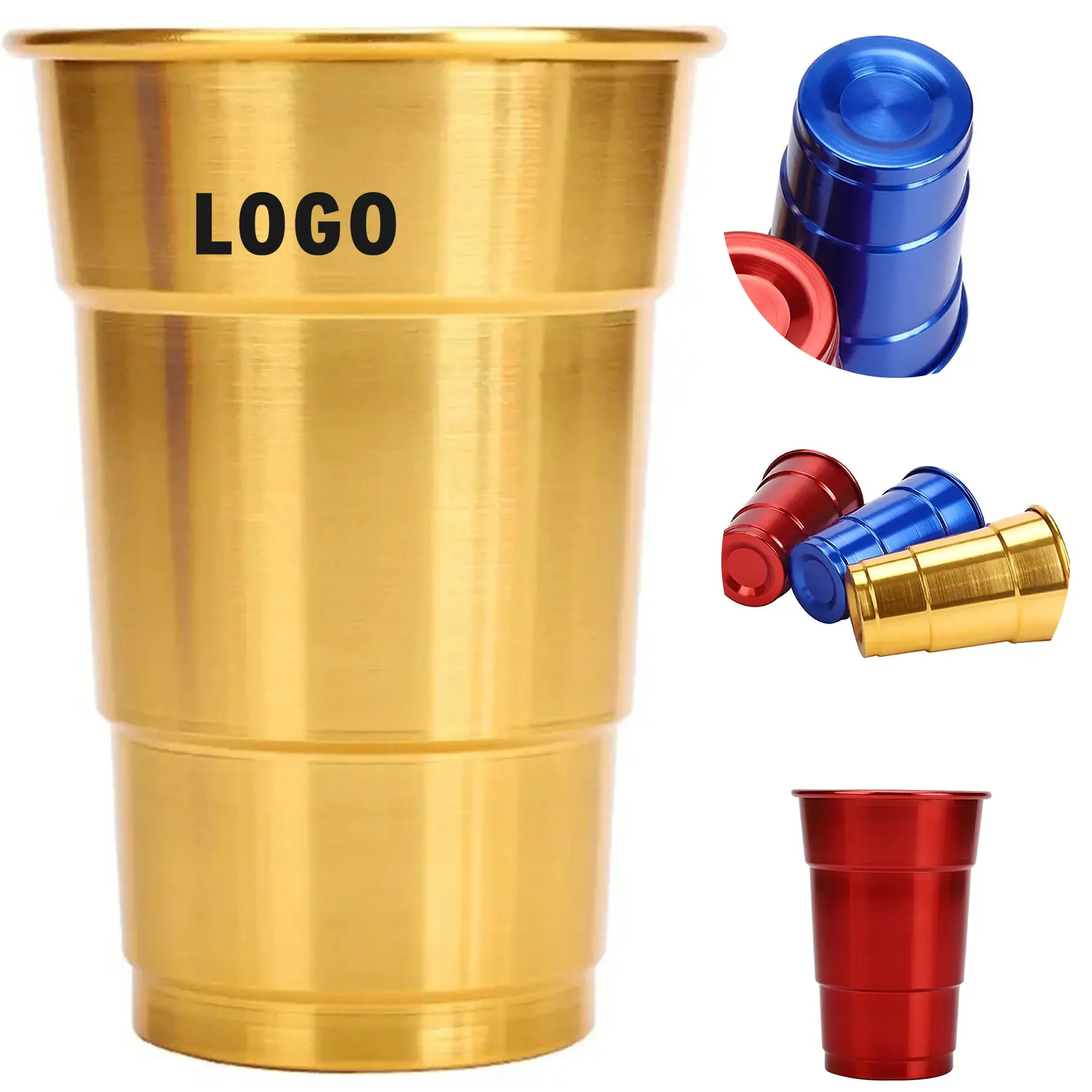 16oz Aluminum Party Cup Custom Logo Drinkware 2