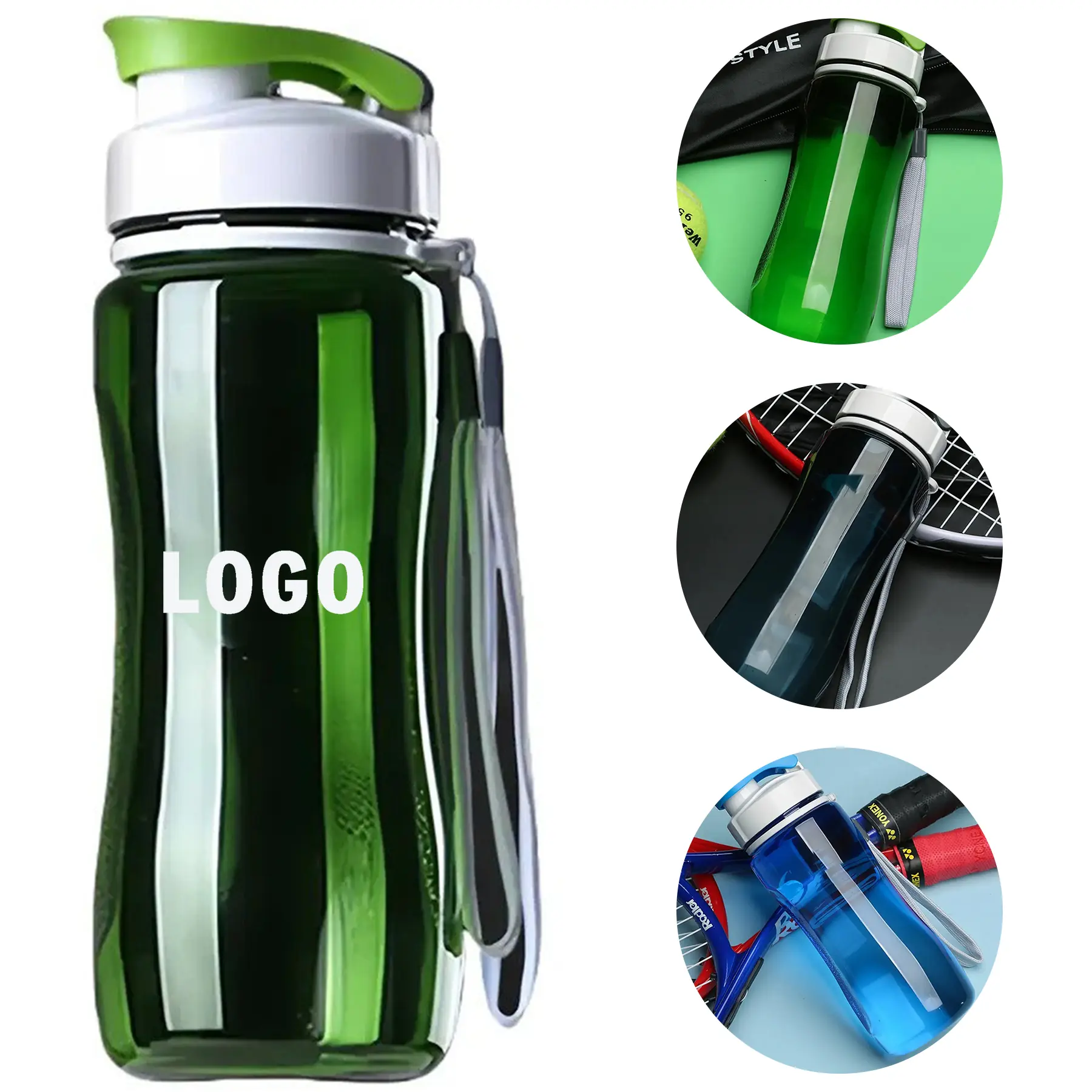 Leakproof 19oz Plastic Sports Water Bottle Fitness Hydration 2