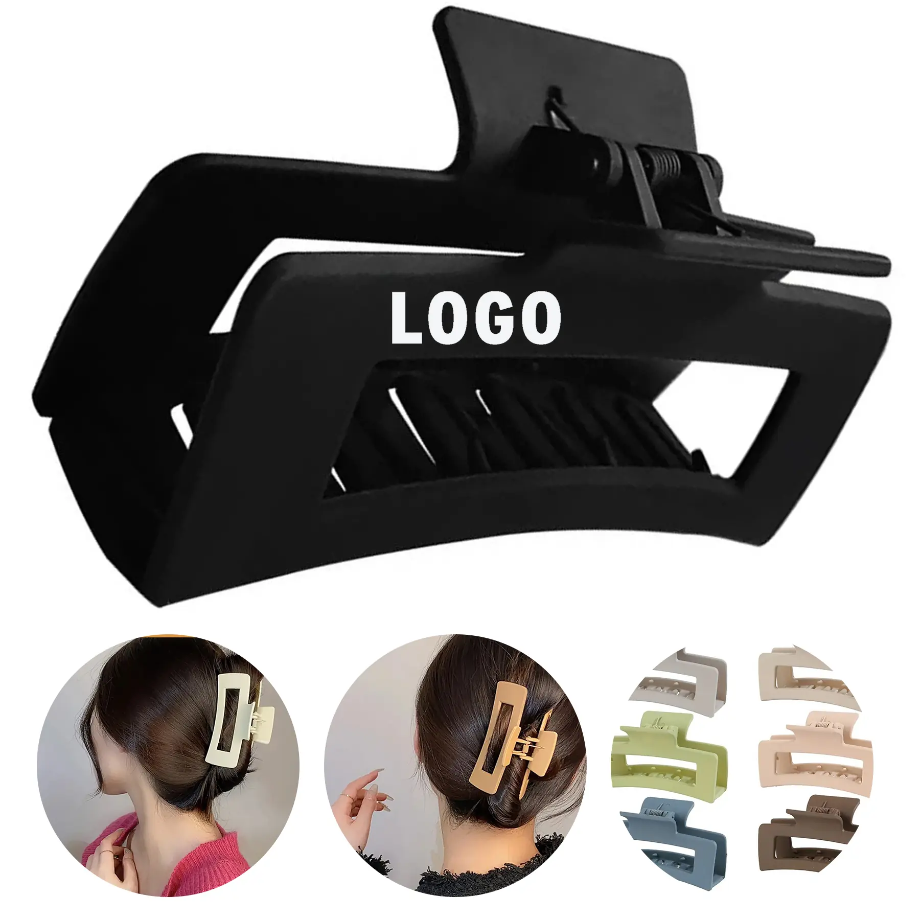 Oversized Matte Hair Clip Non Slip Teeth Durable 2