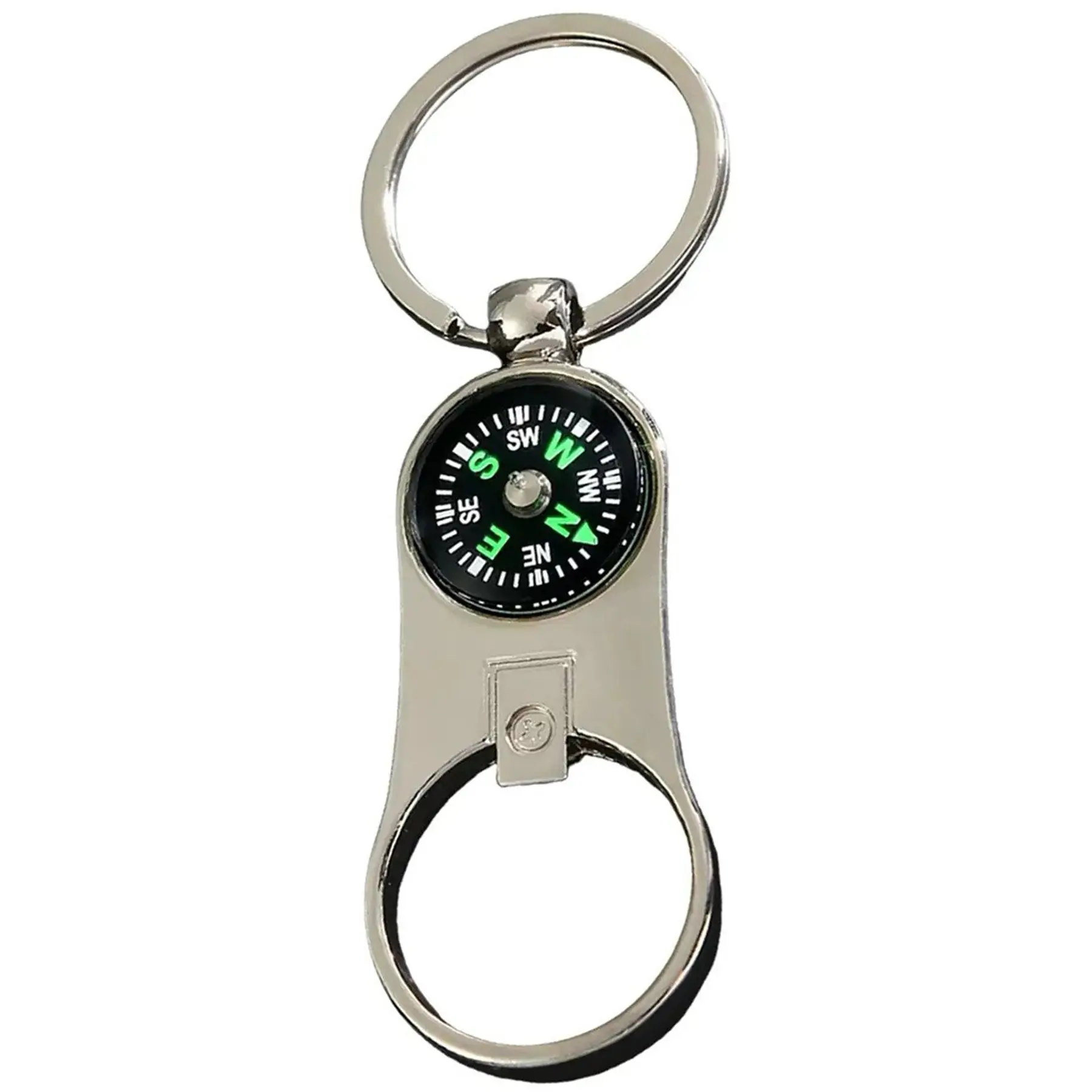 Compact Compass Keychain Custom Logo Option