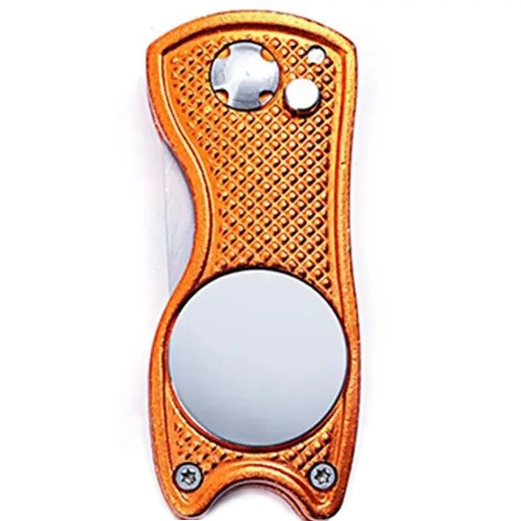 Customizable Foldable Golf Divot Repair Tool with Magnetic Ball Marker
