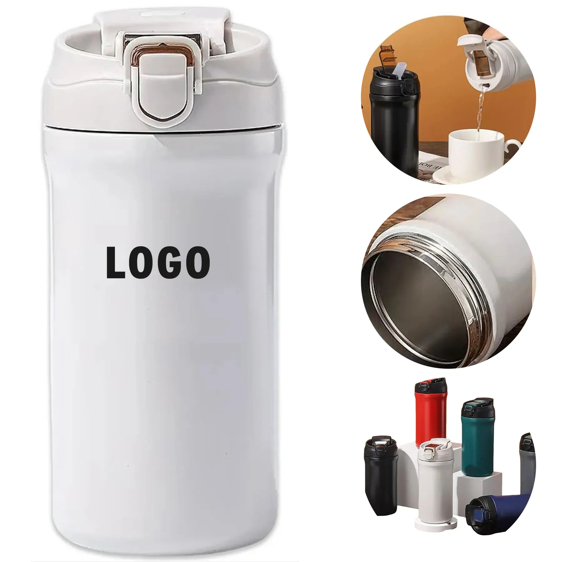 20oz Stainless Steel Vacuum Insulated Tumbler Dual Lid 2