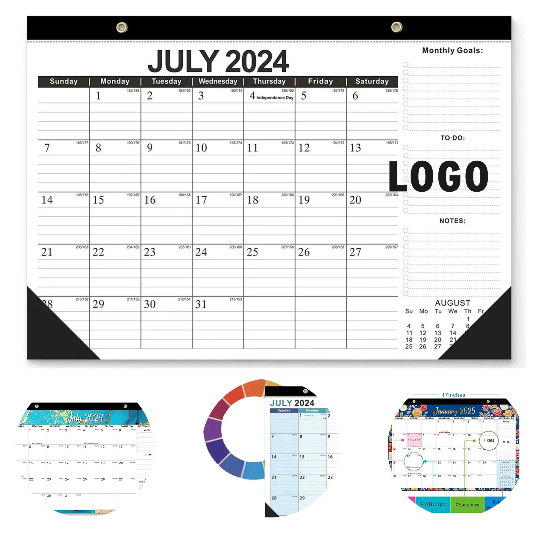 18 Month Long Desk Calendar Planner 2
