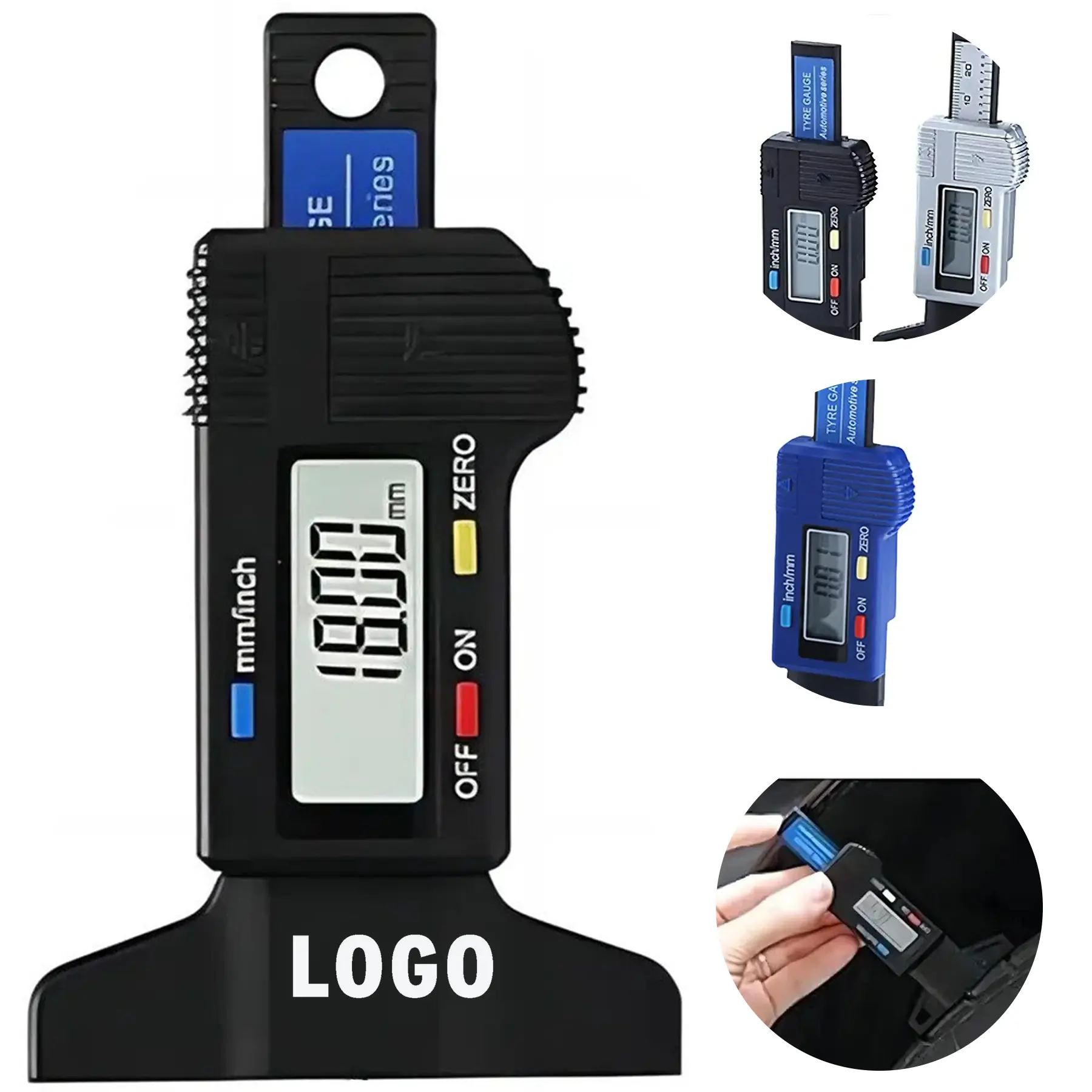 Digital Tire Tread Depth Gauge with LED Display 2