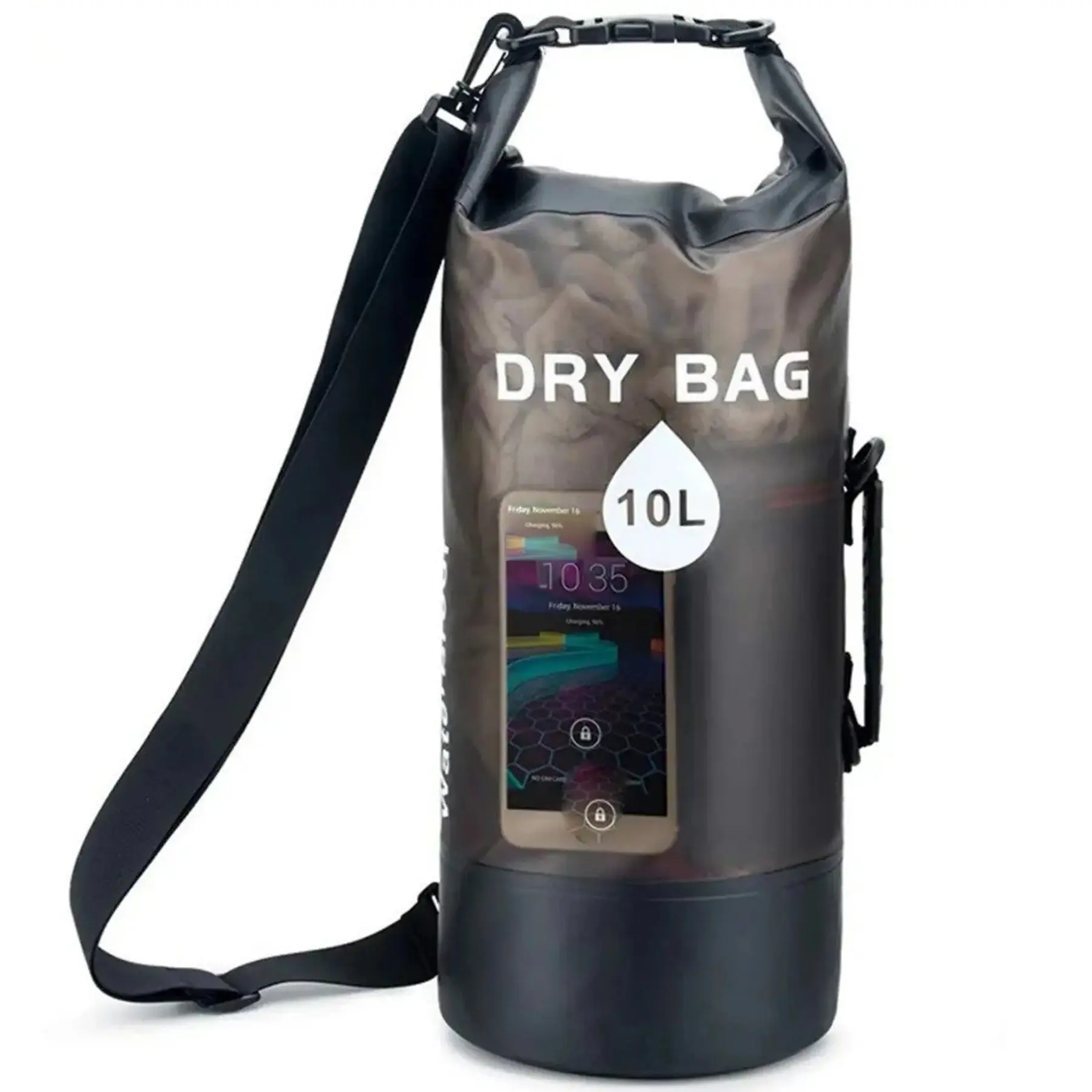 Clear Heavy Duty Dry Bag for Beach Swimming Camping - Transparent Waterproof Storage Sack