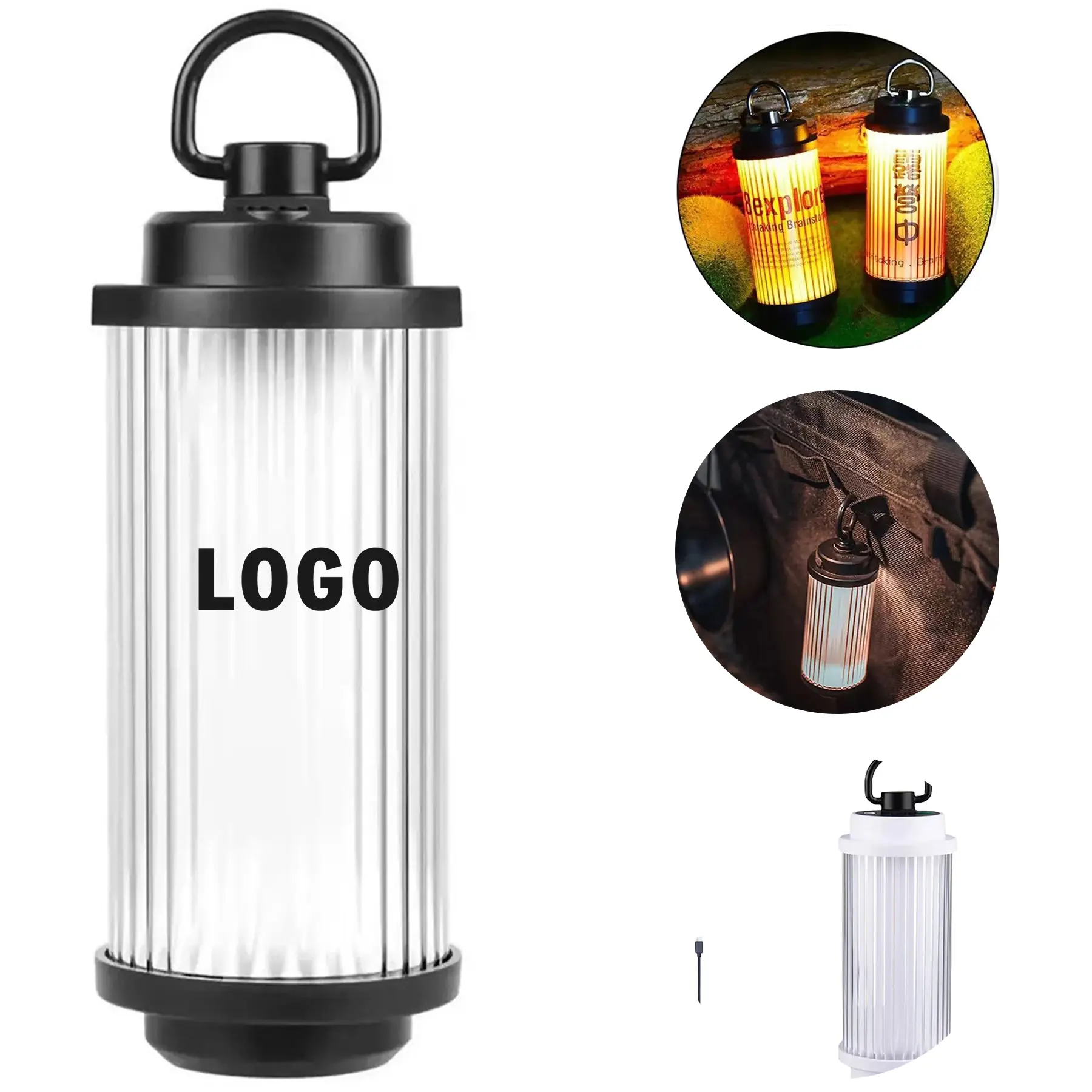 Vintage LED Camping Lantern Rechargeable Portable Outdoor Light 2