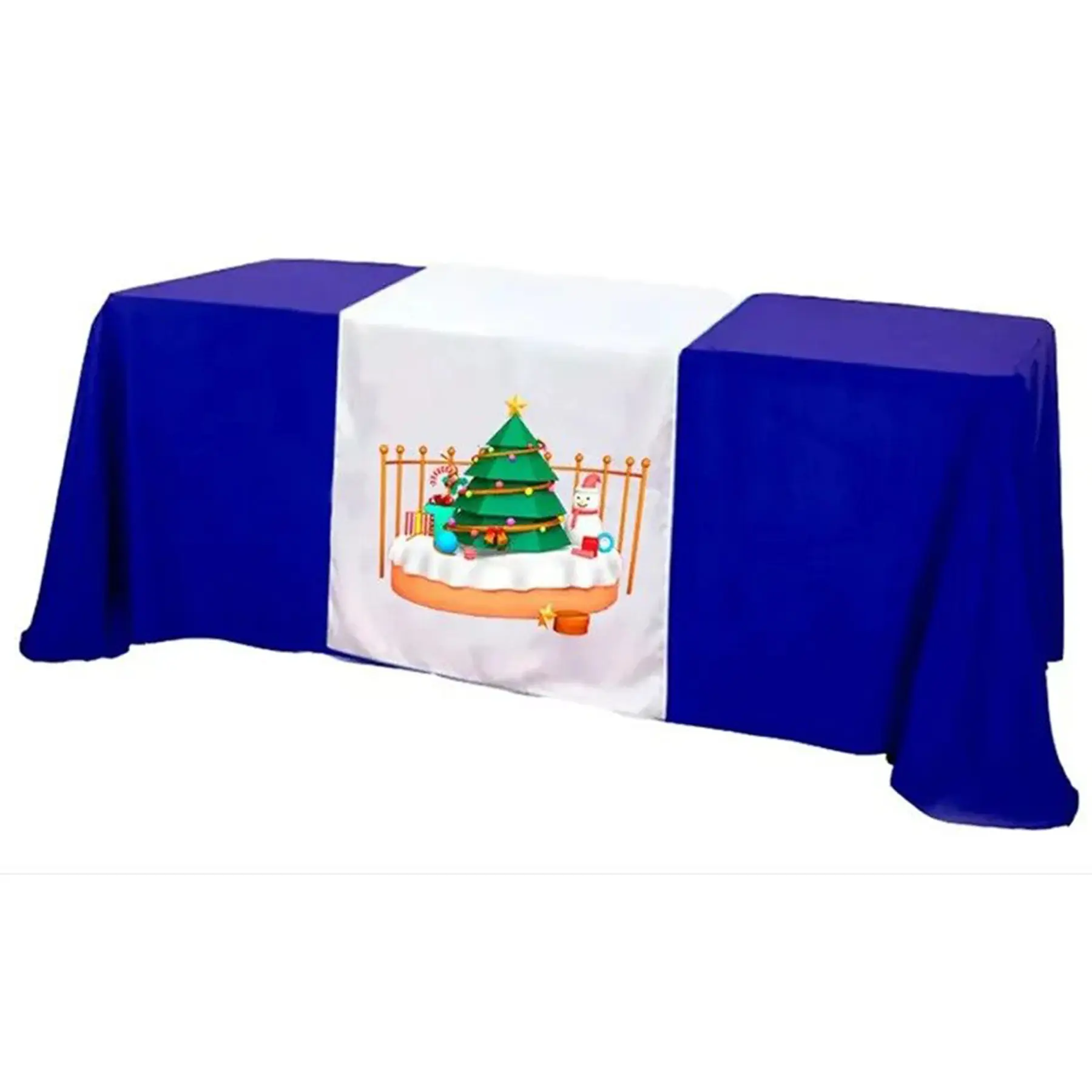 Personalized Trade Show Table Runner Featuring Company Logo