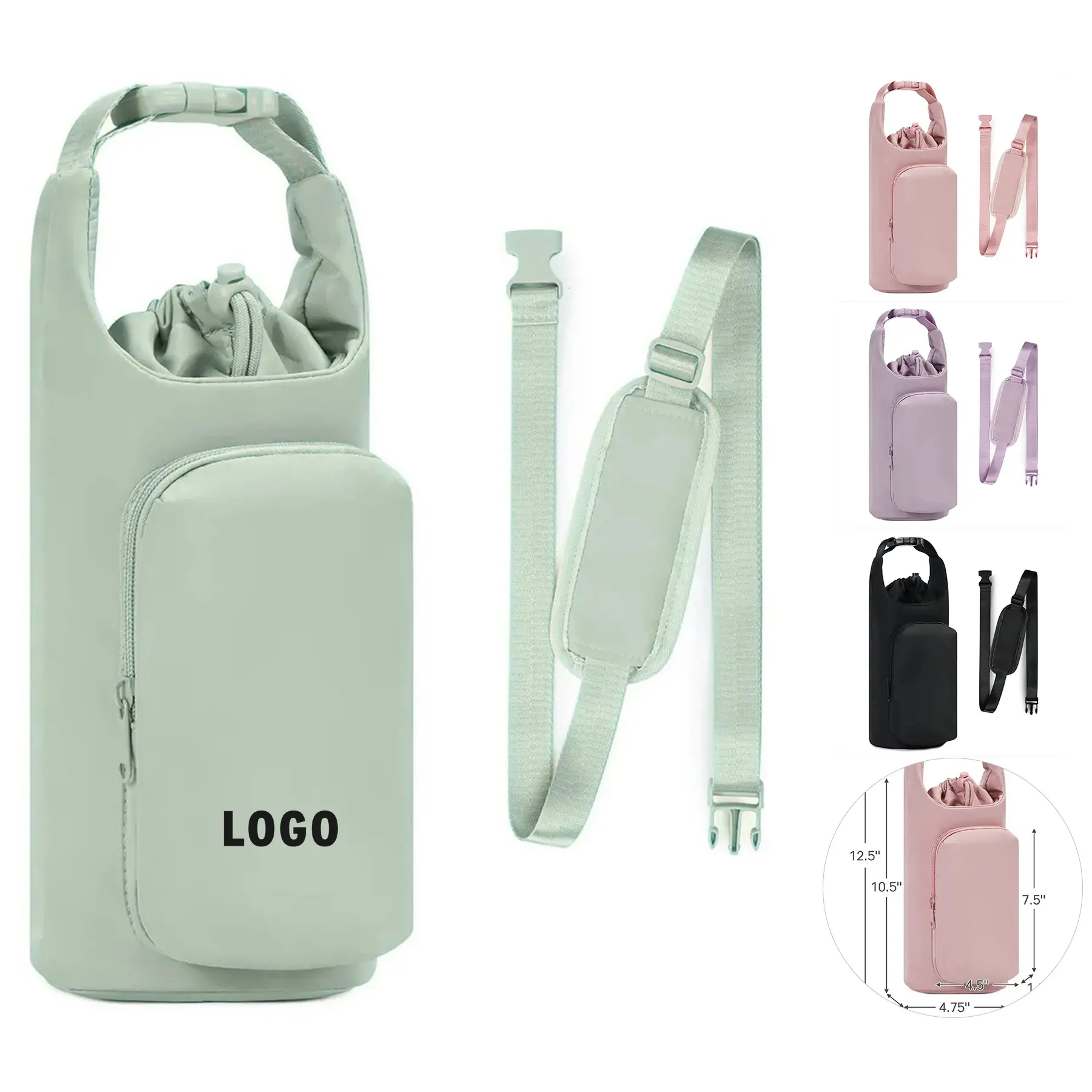 Portable Bottle Carrier Bag Detachable Shoulder Strap Outdoor 2