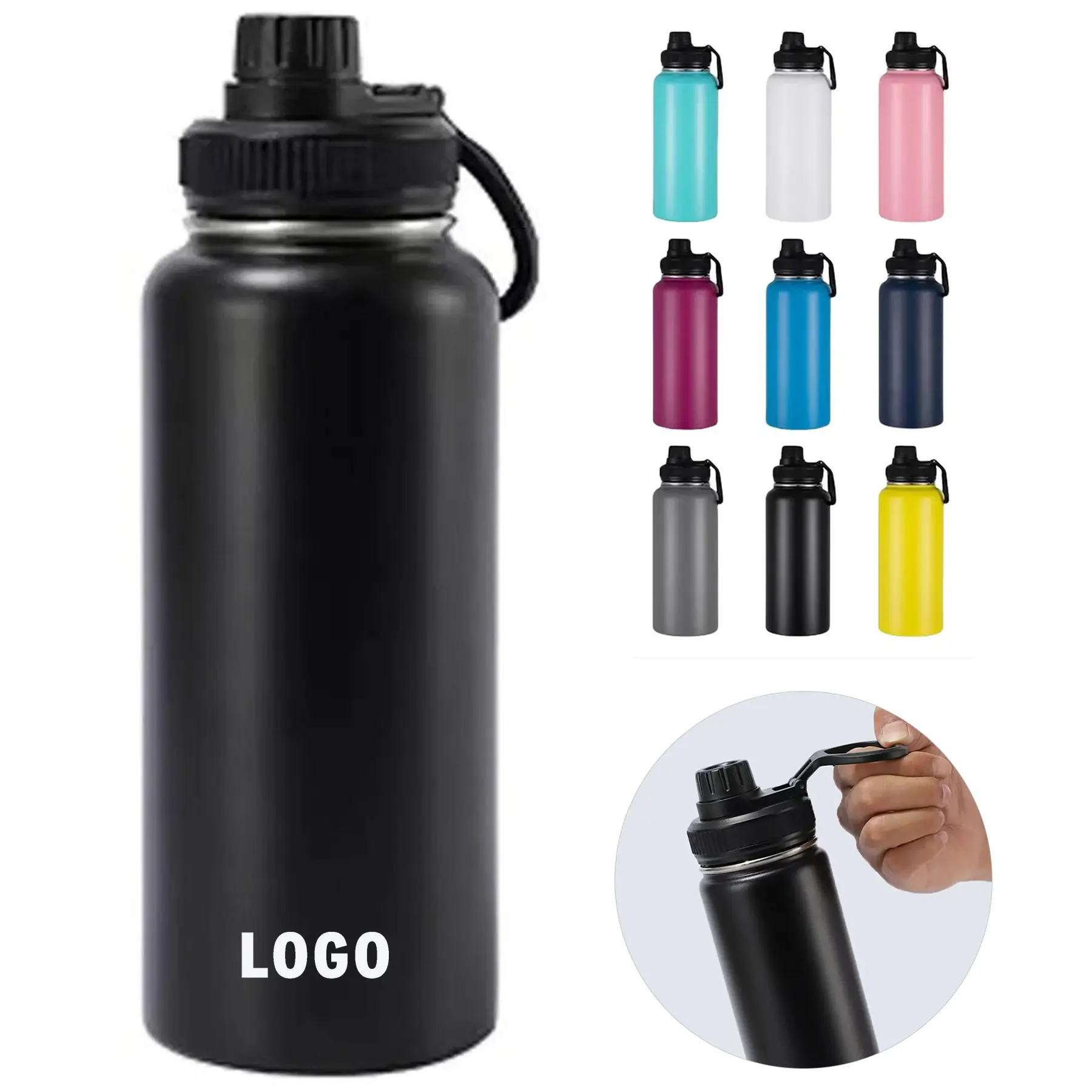 Portable Custom Logo Water Bottle Easy Sip 2
