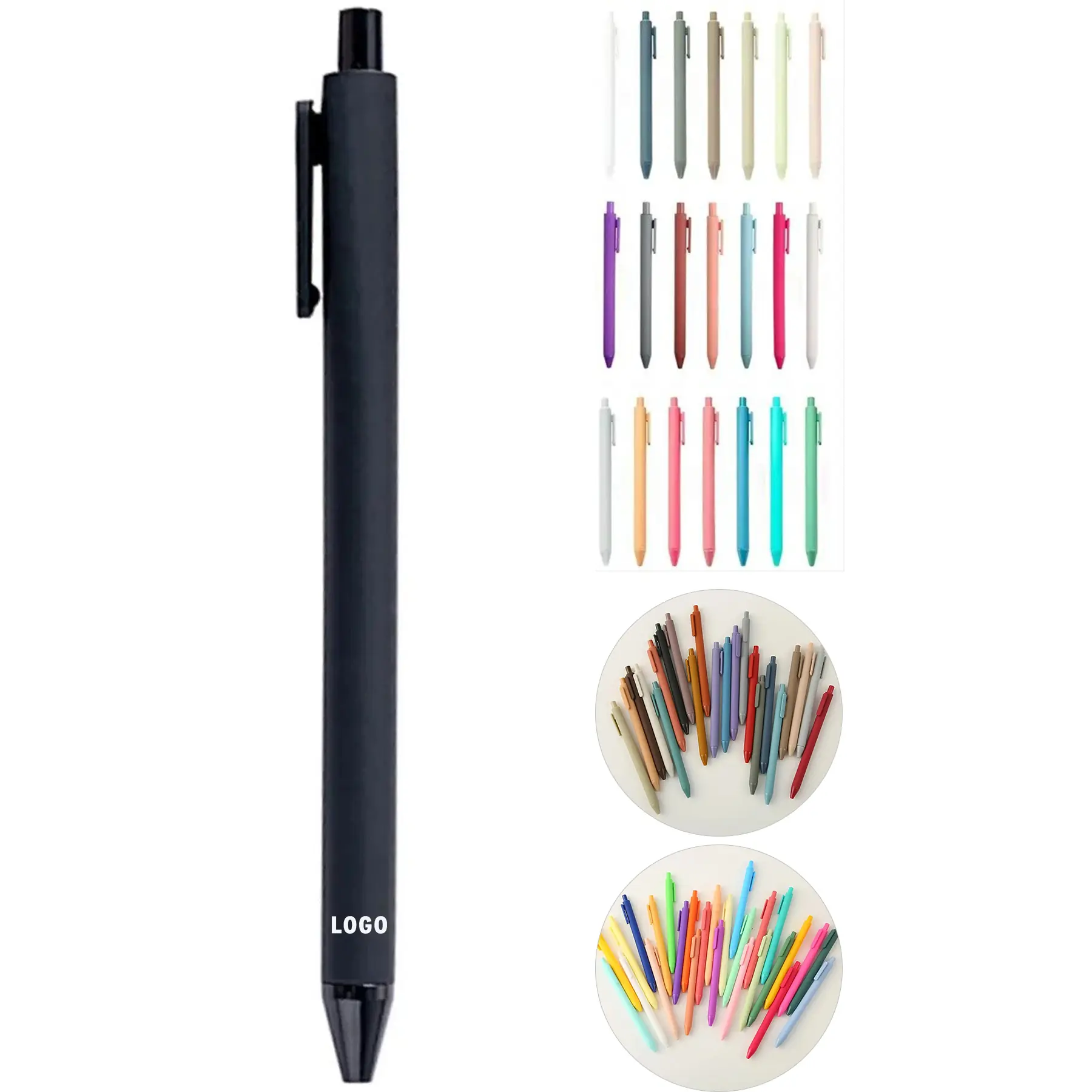 Smooth Ink Retractable Ballpoint Pen Macaron Colors Comfort Grip Writing Essential 2