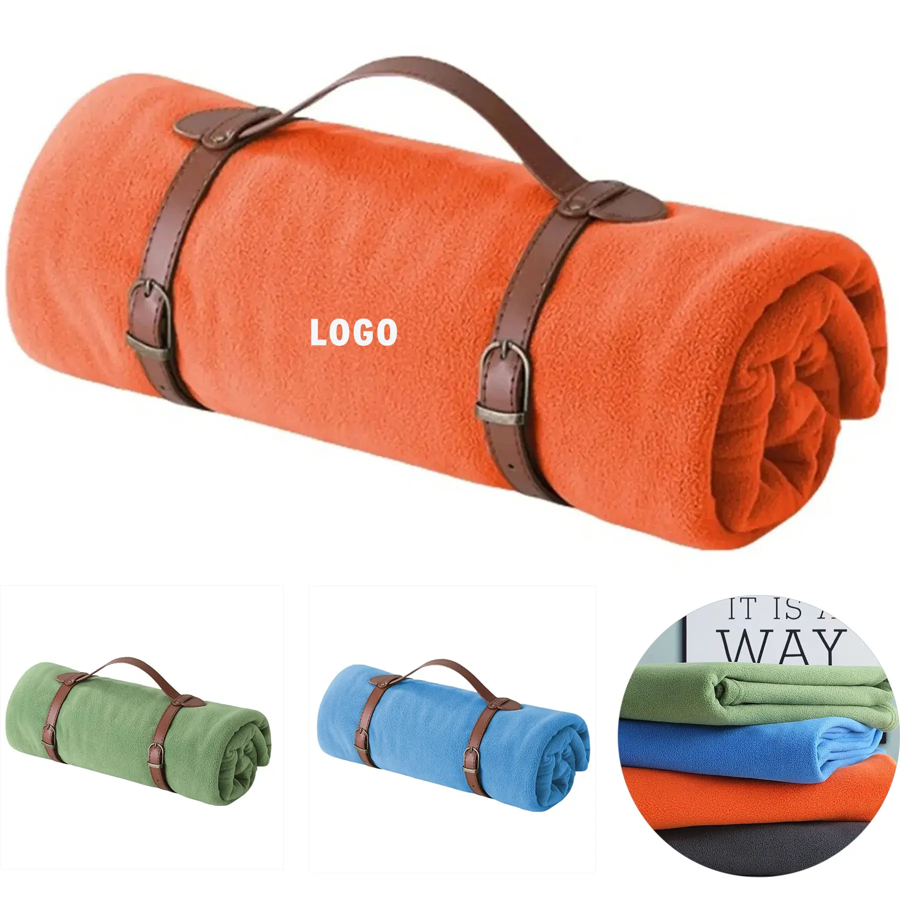 Plush Polar Fleece Yoga Blanket Home Travel Outdoor 2