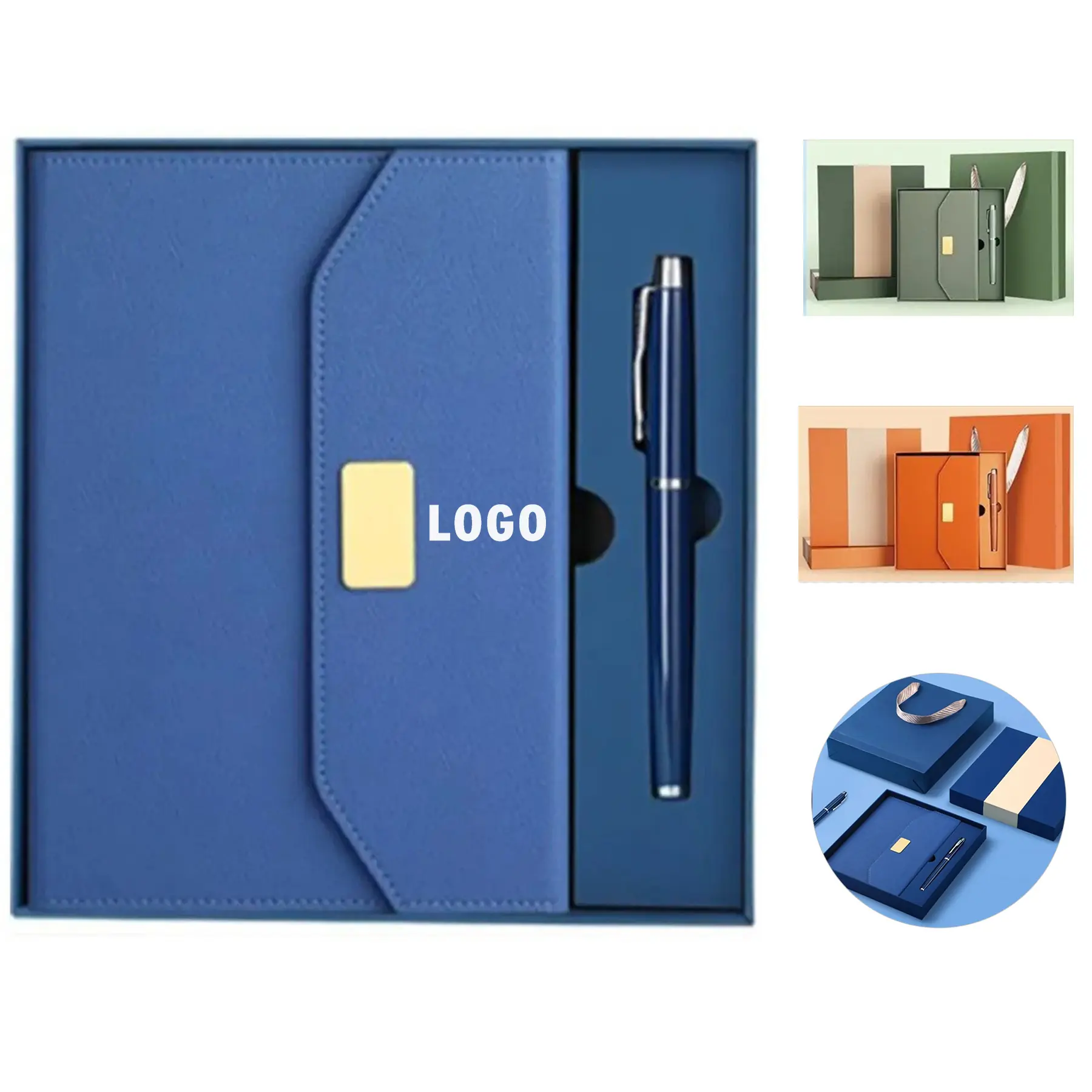 Luxury Executive Leather Notebook Journal Gift Bundle Pen Magnetic Closure 2