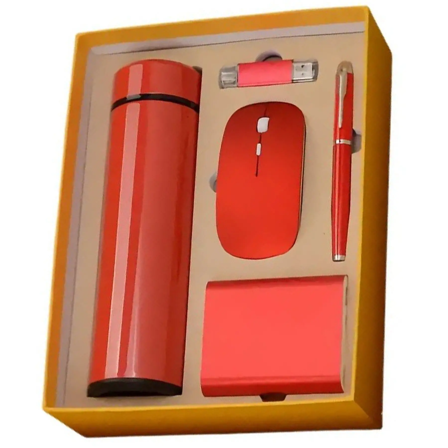 Executive Gift Bundle Smart Temperature Bottle Wireless Mouse Pen USB Drive