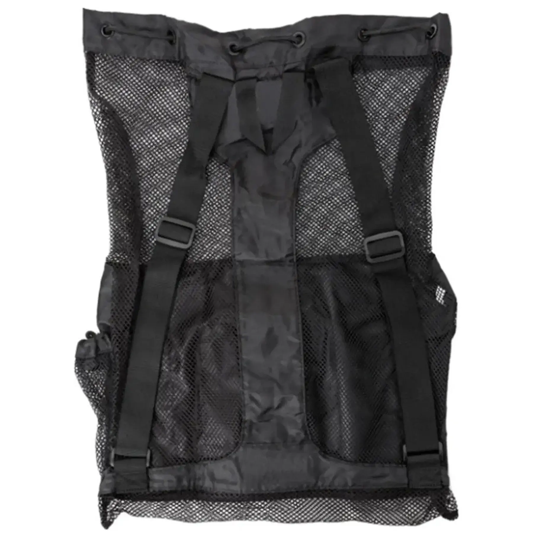 Ventilated Mesh Drawstring Backpack Front Pocket Beach Gym