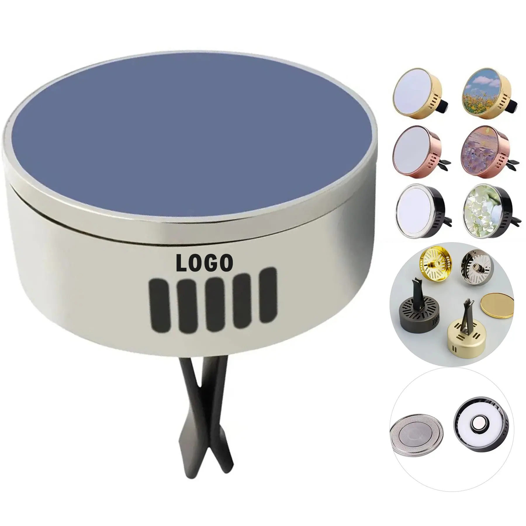 Elegant Round Solid Car Vent Fragrance Diffuser Clip 2