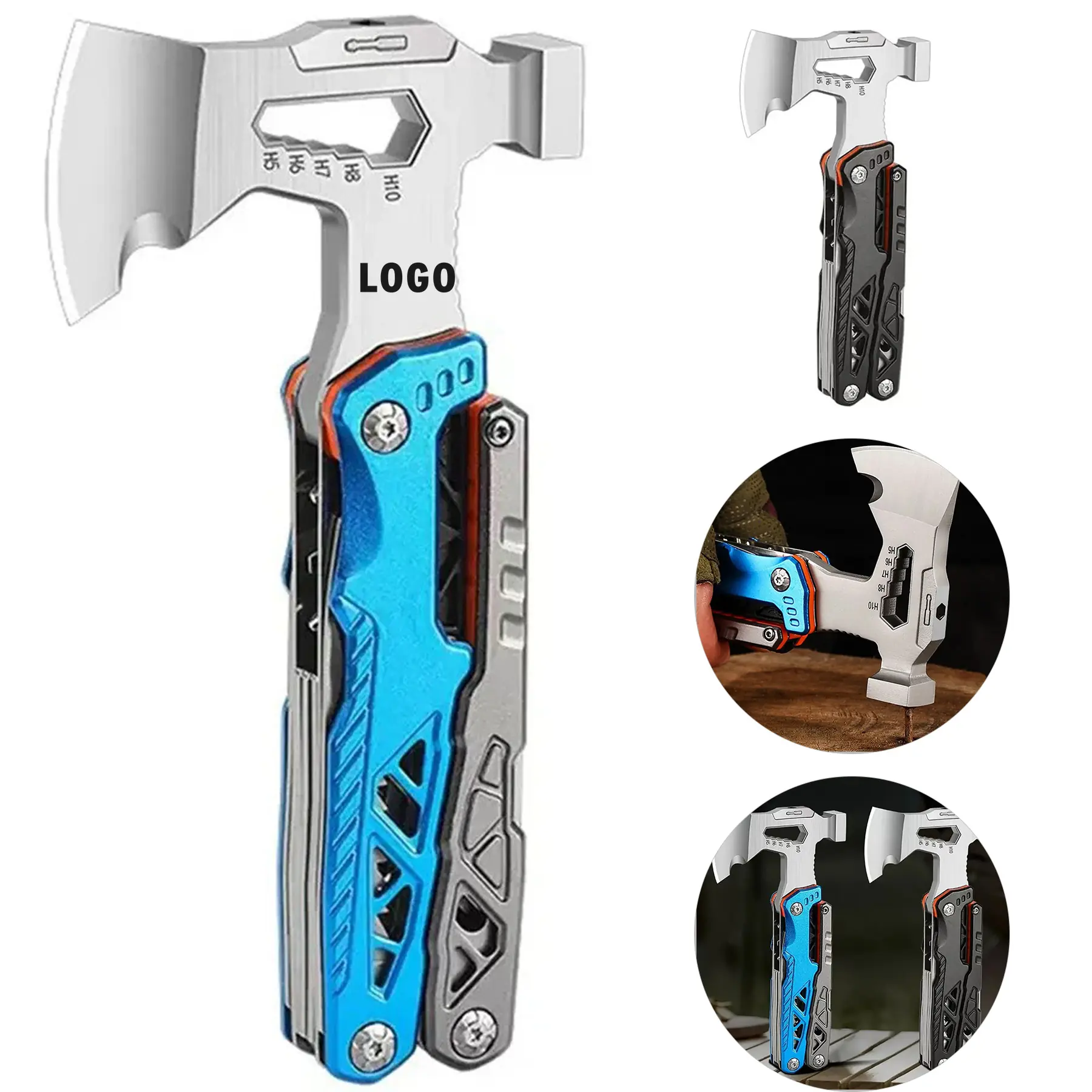 Camping Hatchet Hammer Multi Tool Survival Kit Outdoor 2