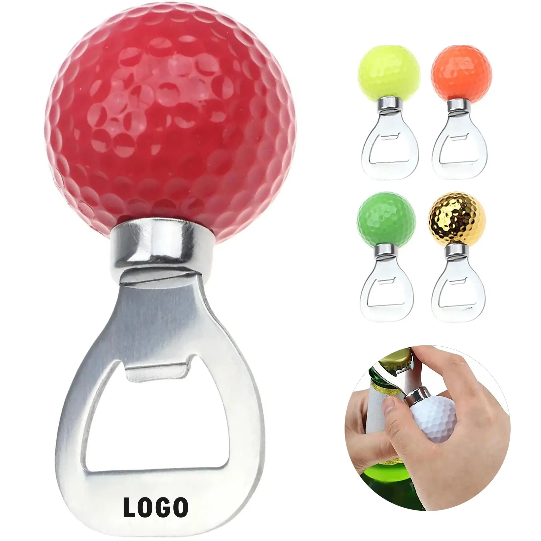 Stainless Steel Golf Ball Beer Opener Bar Gift Tool 2