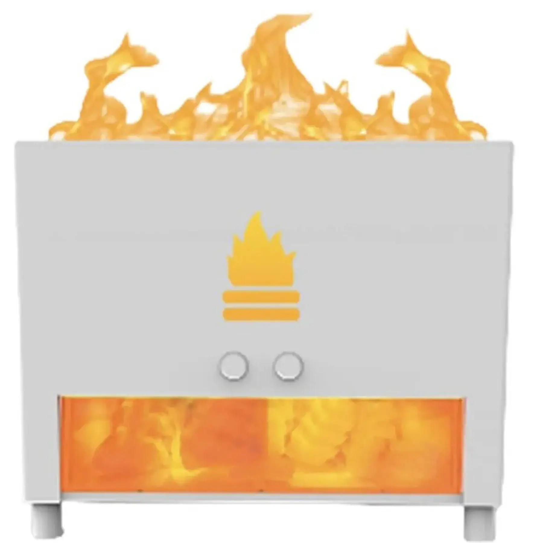 Wall Mount Wood Grain Fireplace Humidifier LED Flame Aromatherapy Diffuser