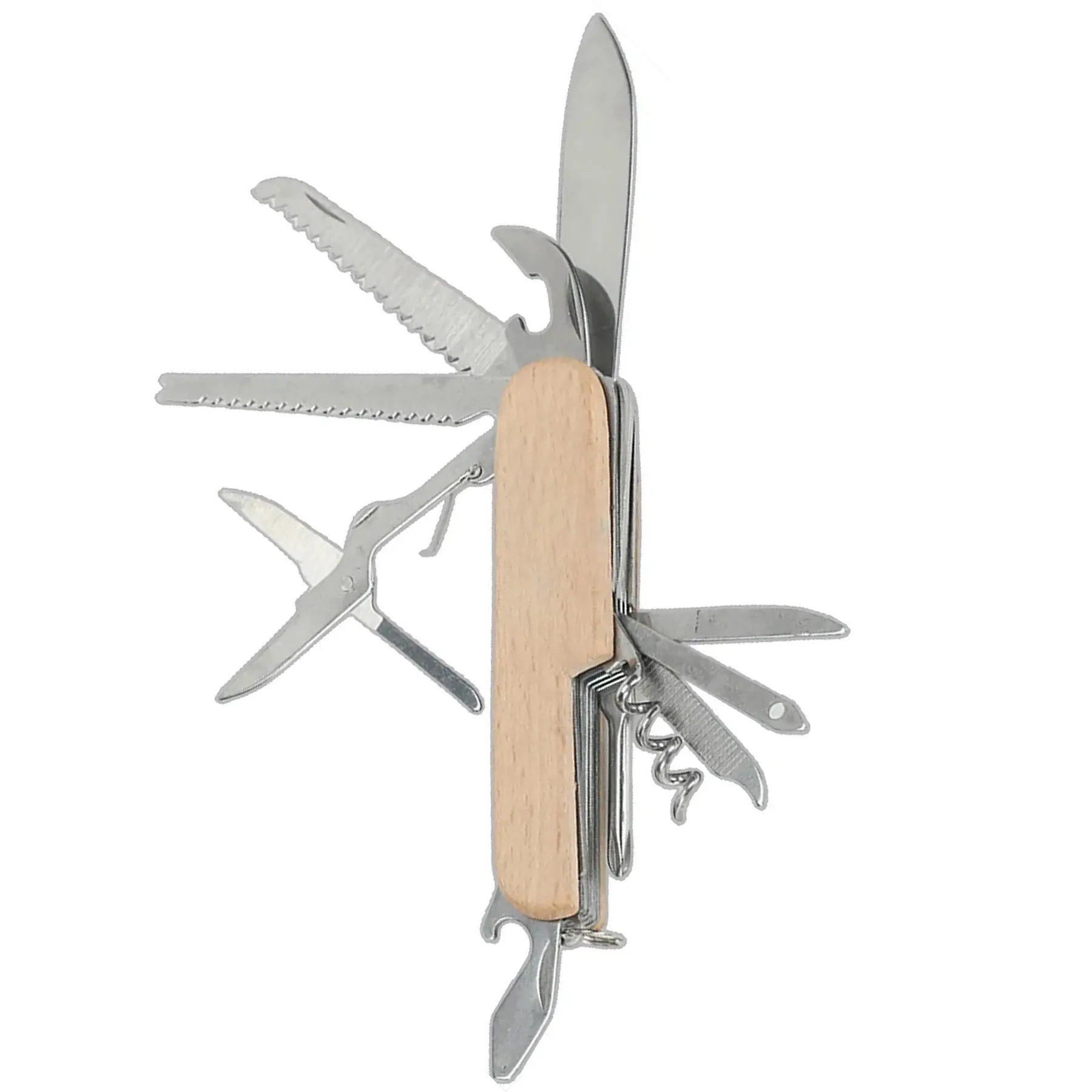 Custom Wood Engraved Folding Knife Multitool 11 Functions
