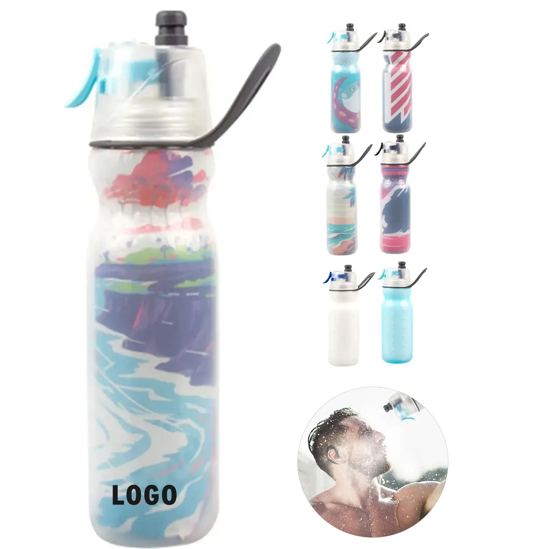 20 Ounce Insulated Spray Sports Bottle Leakproof BPA Free Hydration 2