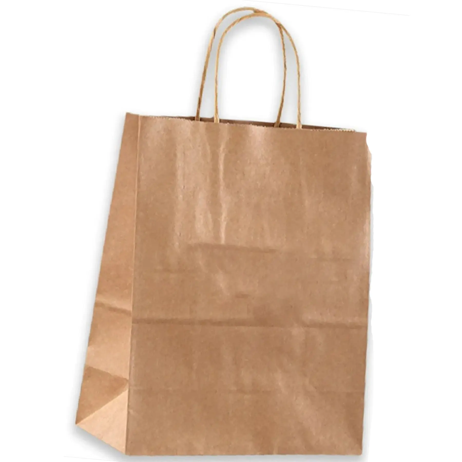 Bulk Kraft Paper Gift Bags Handles Twisted Brown