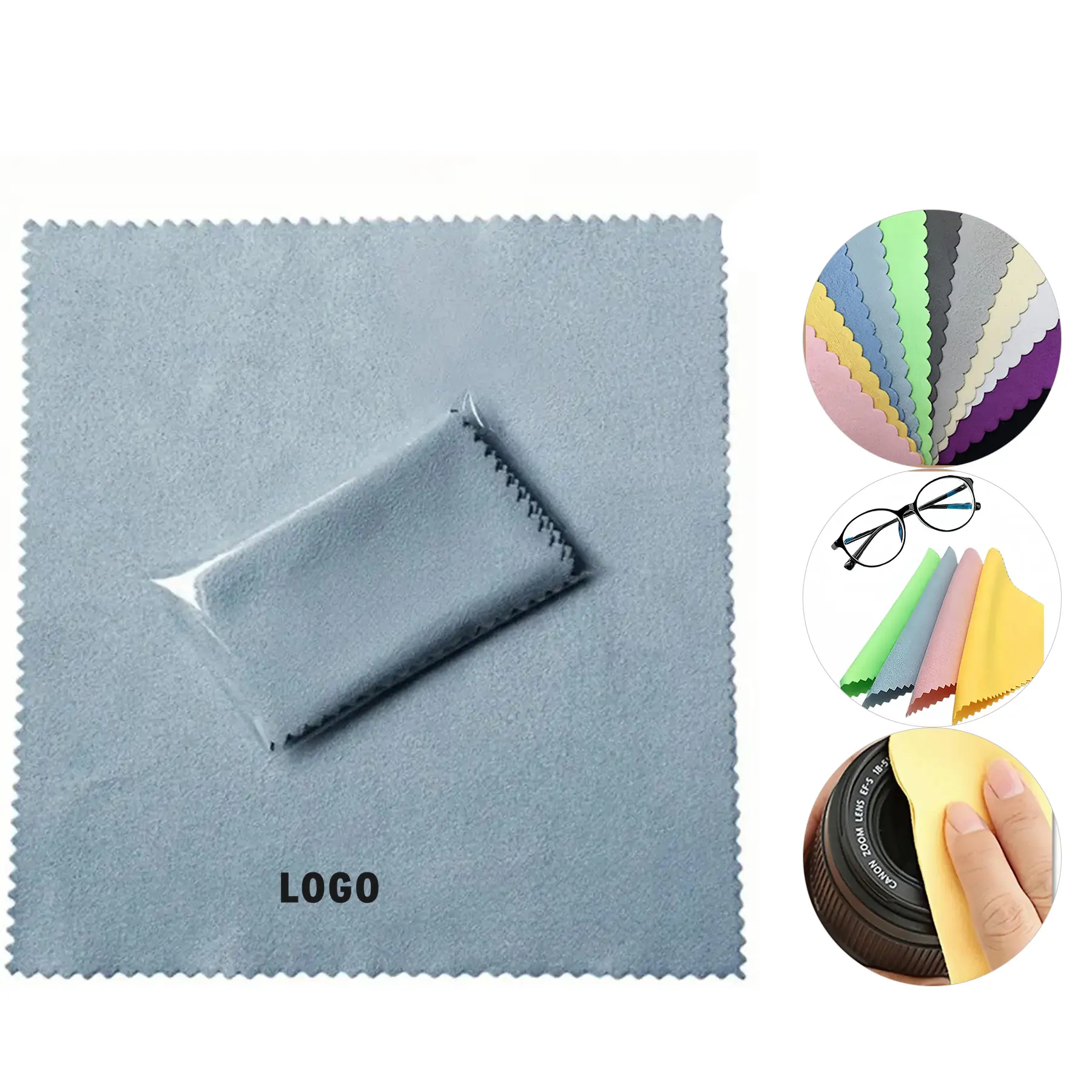 Premium Microfiber Cleaning Cloth with Travel Pouch for Eyewear Screens Devices 2