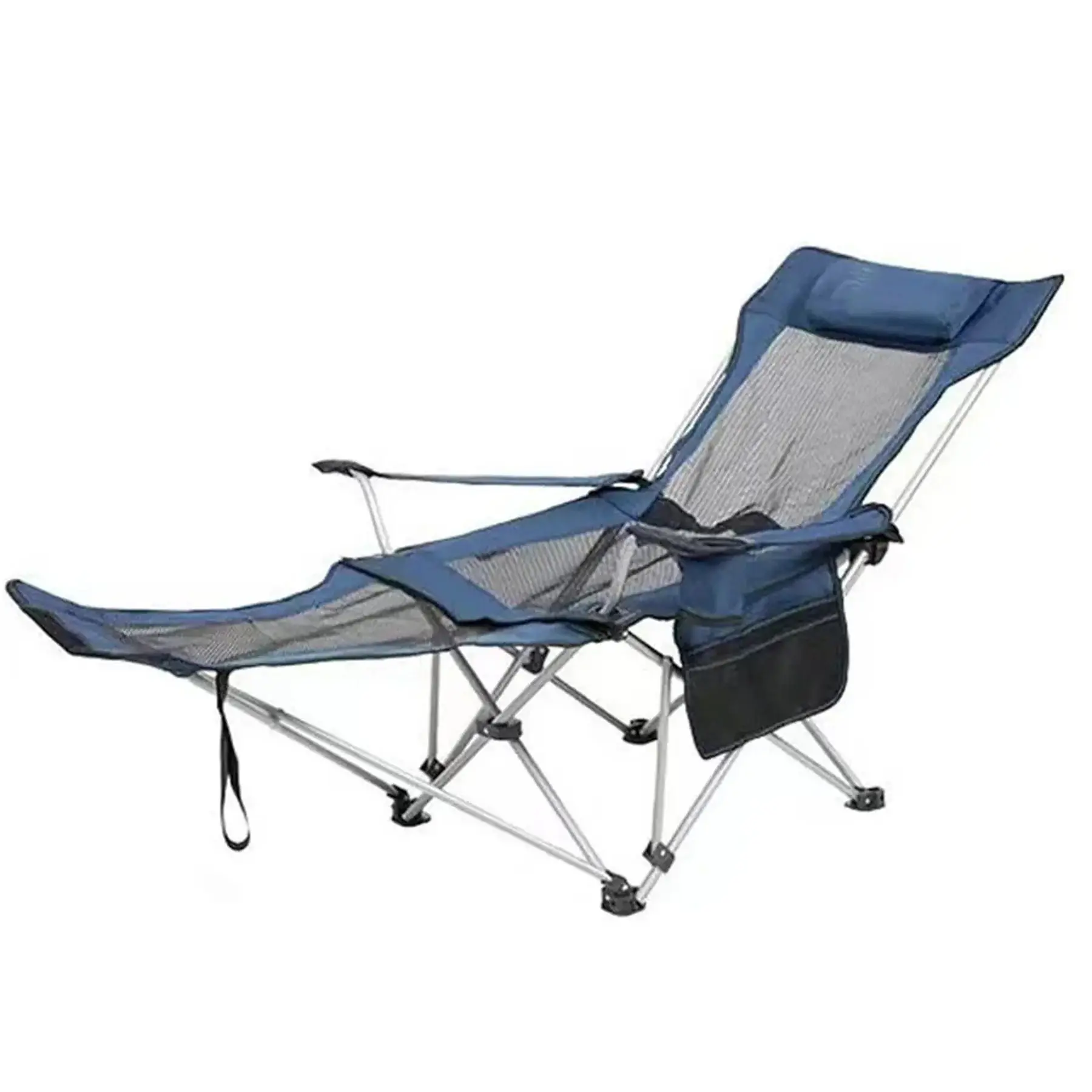 Compact Foldable Camping Chair with Cup Holder Storage Pockets
