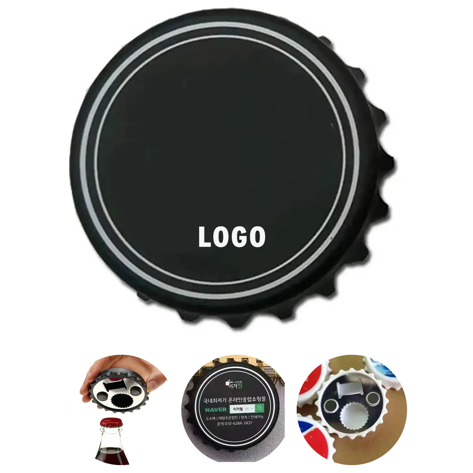 Custom Beer Cap Magnet Bottle Opener Fridge Decal 2
