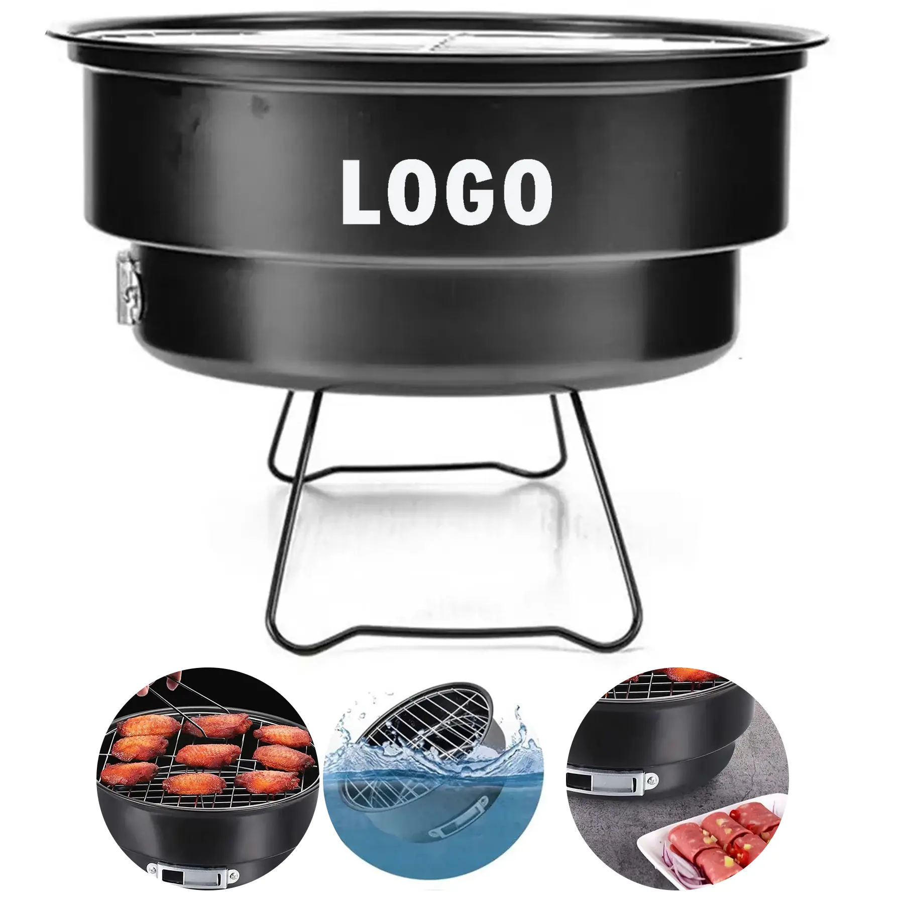 Portable Outdoor BBQ Grill Set Cooler Bag Air Valve 2