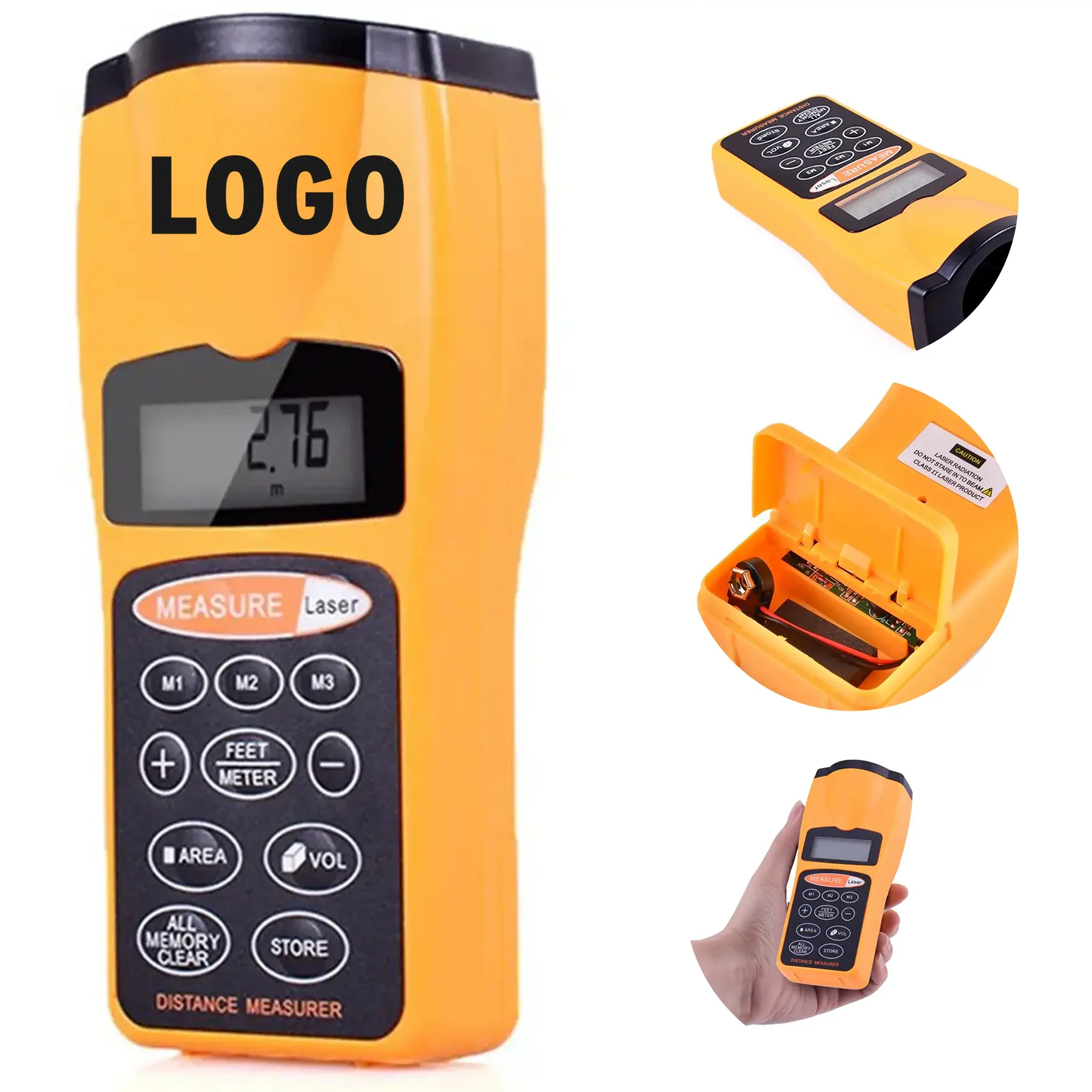 Compact Ultrasonic Laser Distance Measurer 2