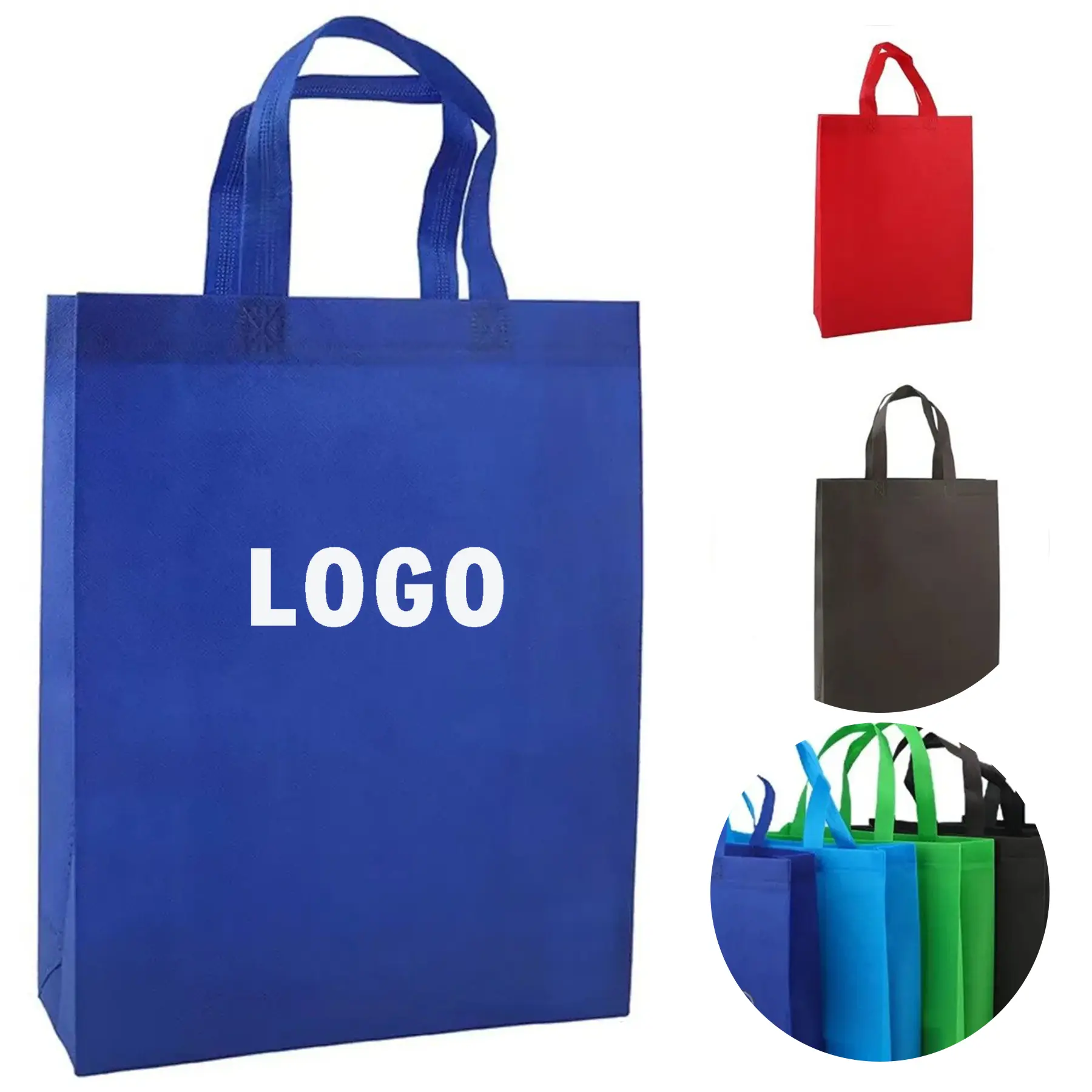 Eco Friendly Reusable Non Woven Shopping Tote Bag with Custom Print 2