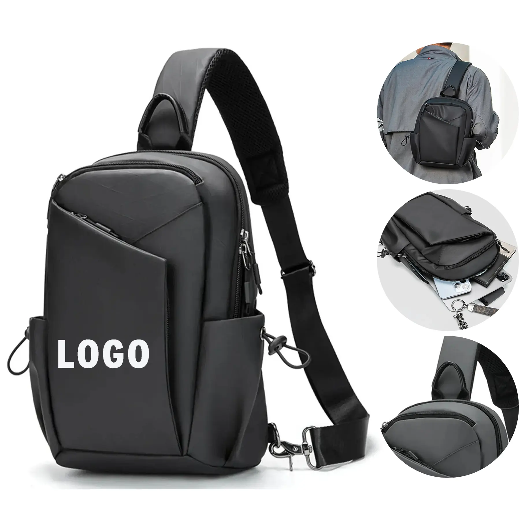 Men's Versatile Travel Shoulder Pack Crossbody Bag 2